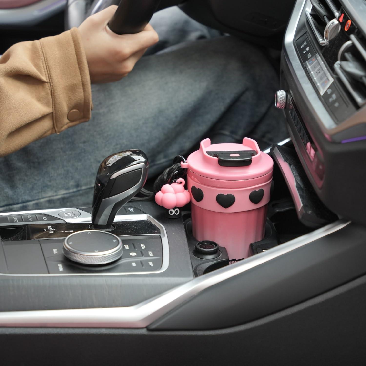 Taza de viaje SDGA+ 355 ml acero inoxidable rosa térmica