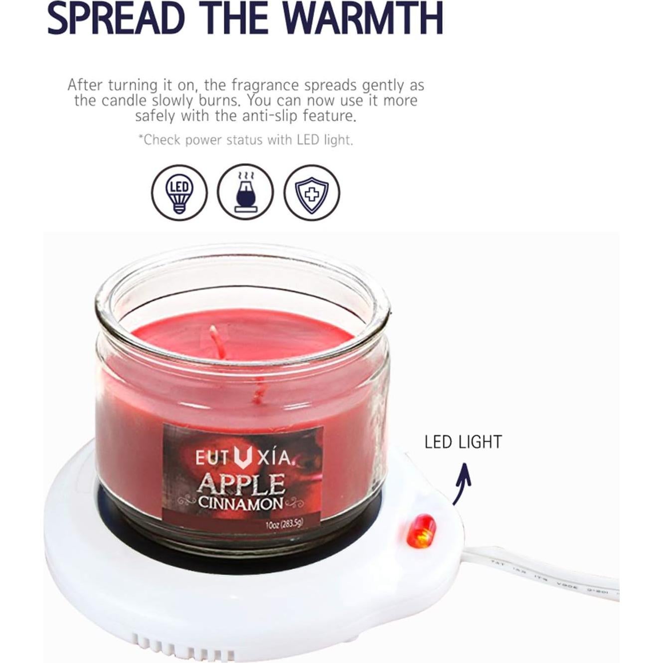 Calentador de Tazas Eutuxia 17W para Café y Té - 13.68 cm