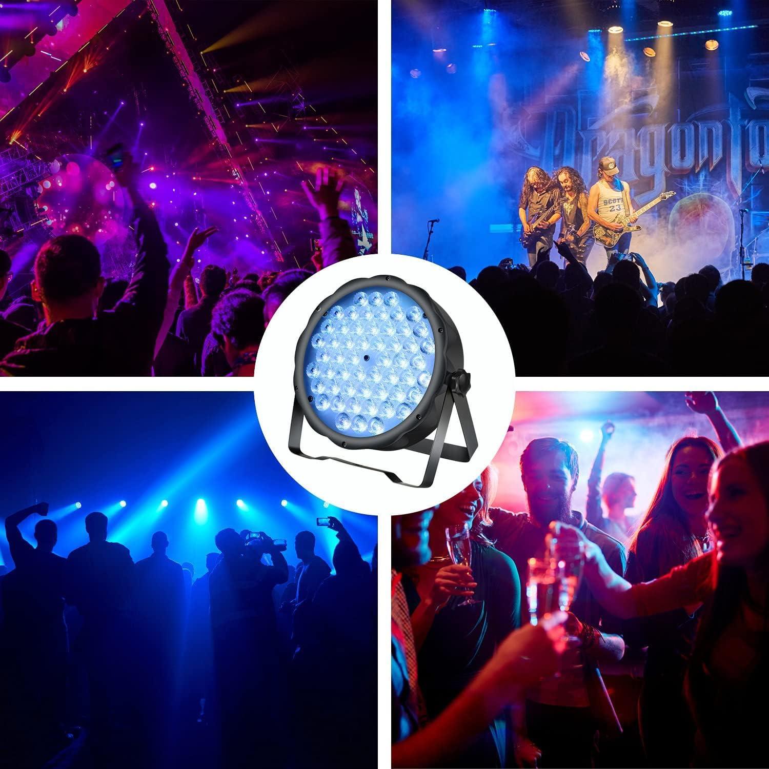 BETOPPER Luz Par LED 54 x 1.5W RGB DMX para Fiestas