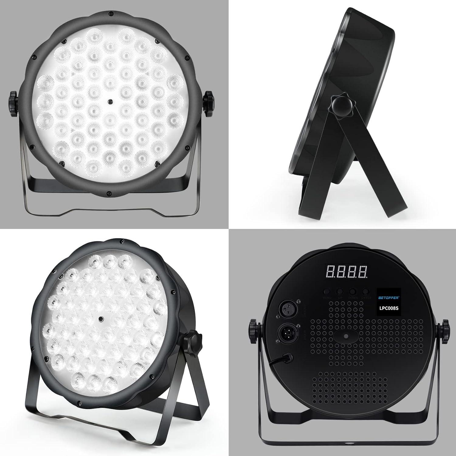 BETOPPER Luz Par LED 54 x 1.5W RGB DMX para Fiestas