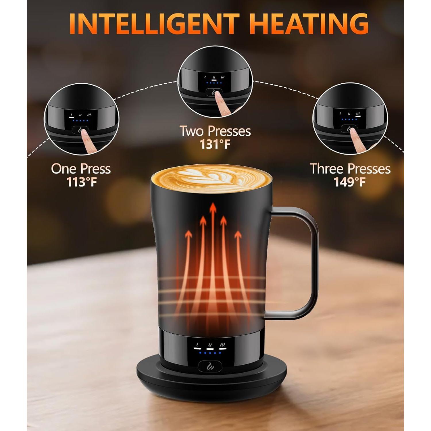 Taza de café inteligente PUSEE F2 14oz control temperatura 65°C