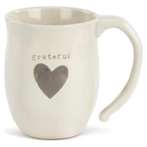 Taza de Cerámica Agradecido DEMDACO 473 ml Corazón