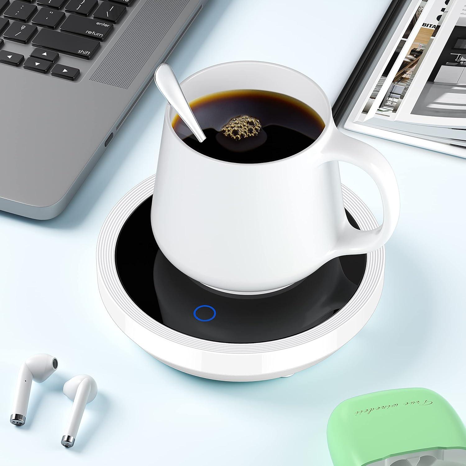 Calentador de Taza Apwche Blanco con Sensor de Gravedad 55°C