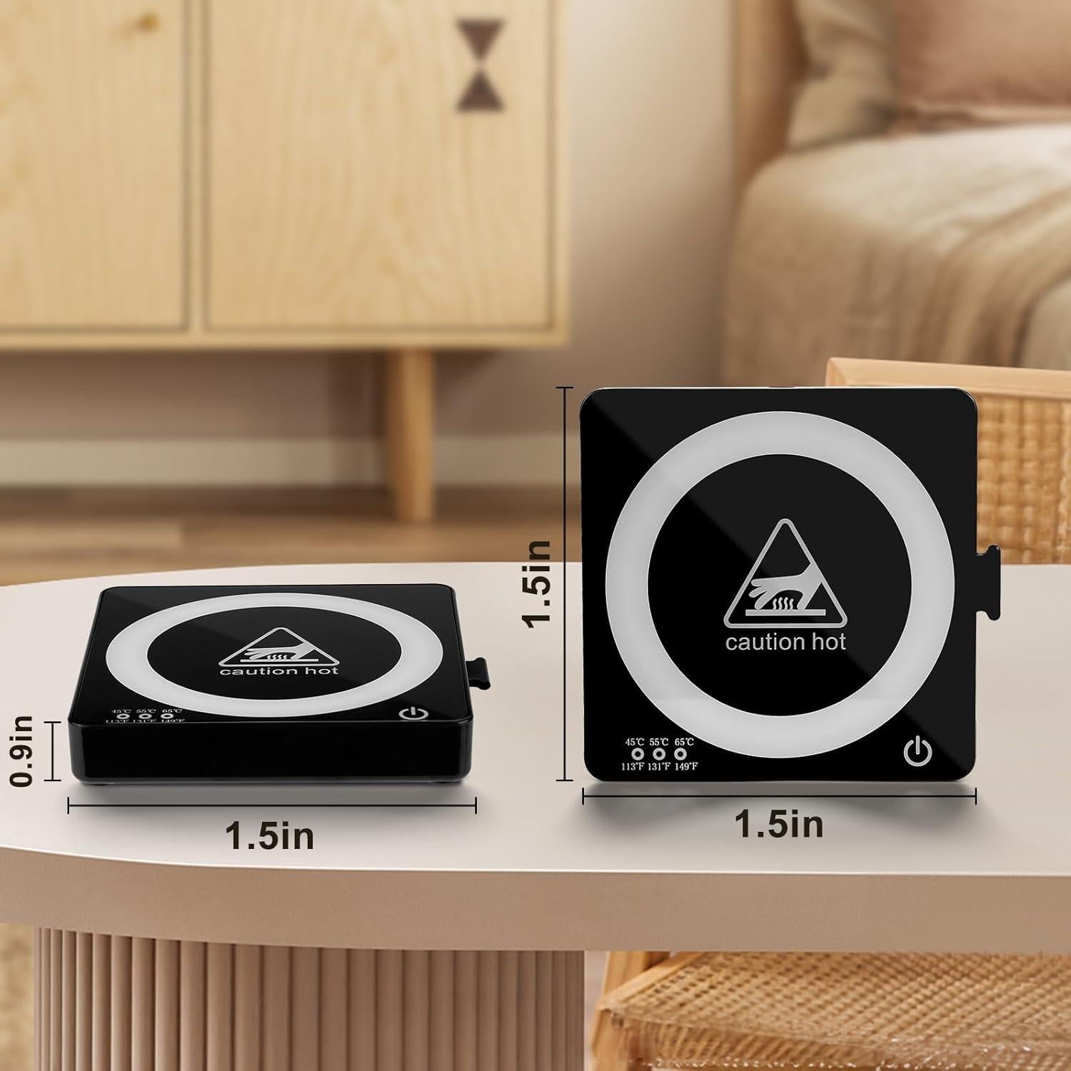 Calentador de Tazas 3 en 1 AUDRWALL con Cargador Inalámbrico 15W