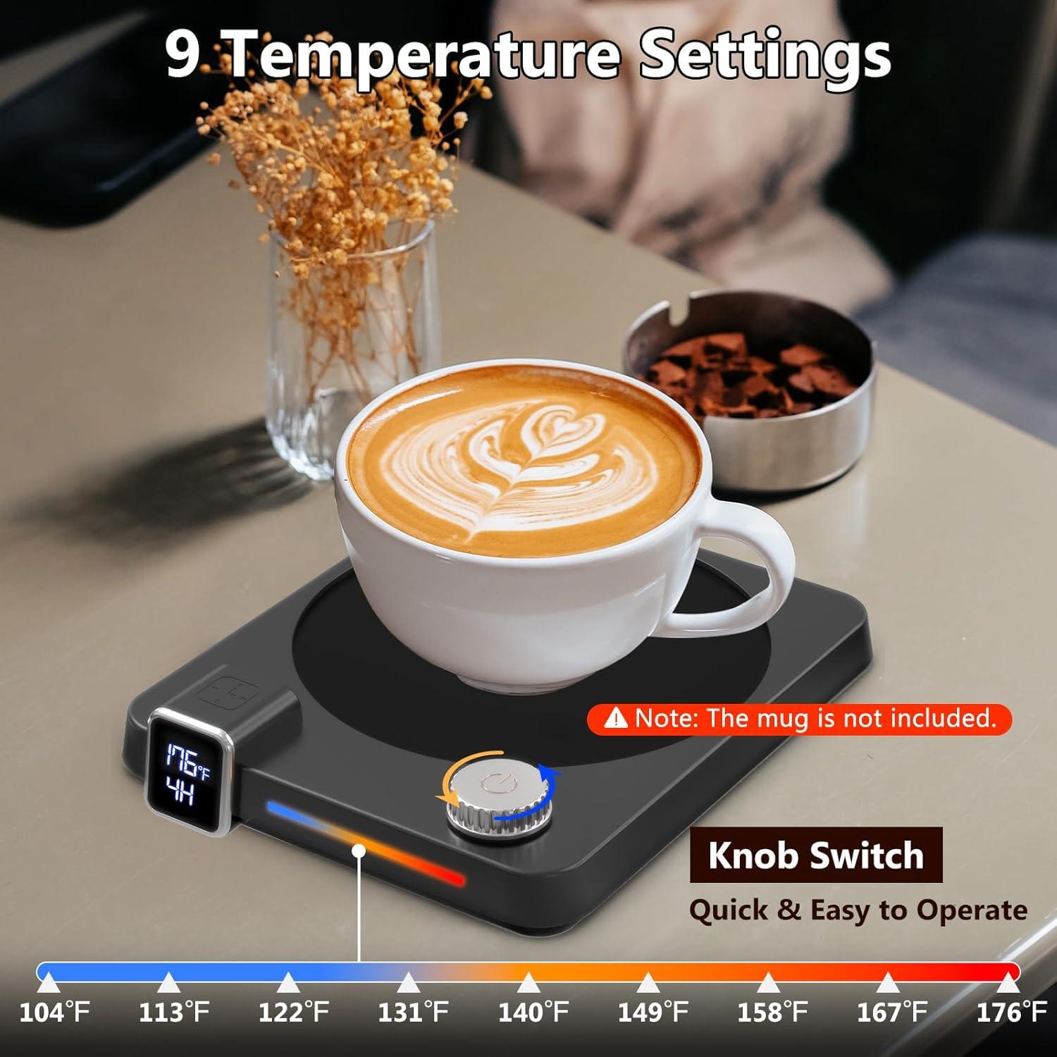 Calentador de Tazas Yoobao H13, 9 Temperaturas, 40W, Negro