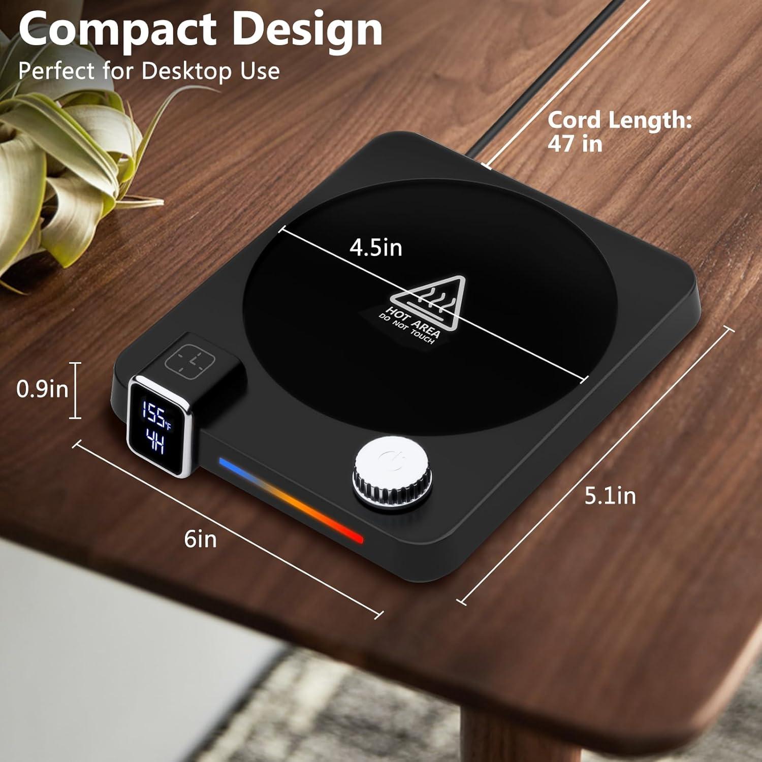 Calentador de Tazas Yoobao H13, 9 Temperaturas, 40W, Negro