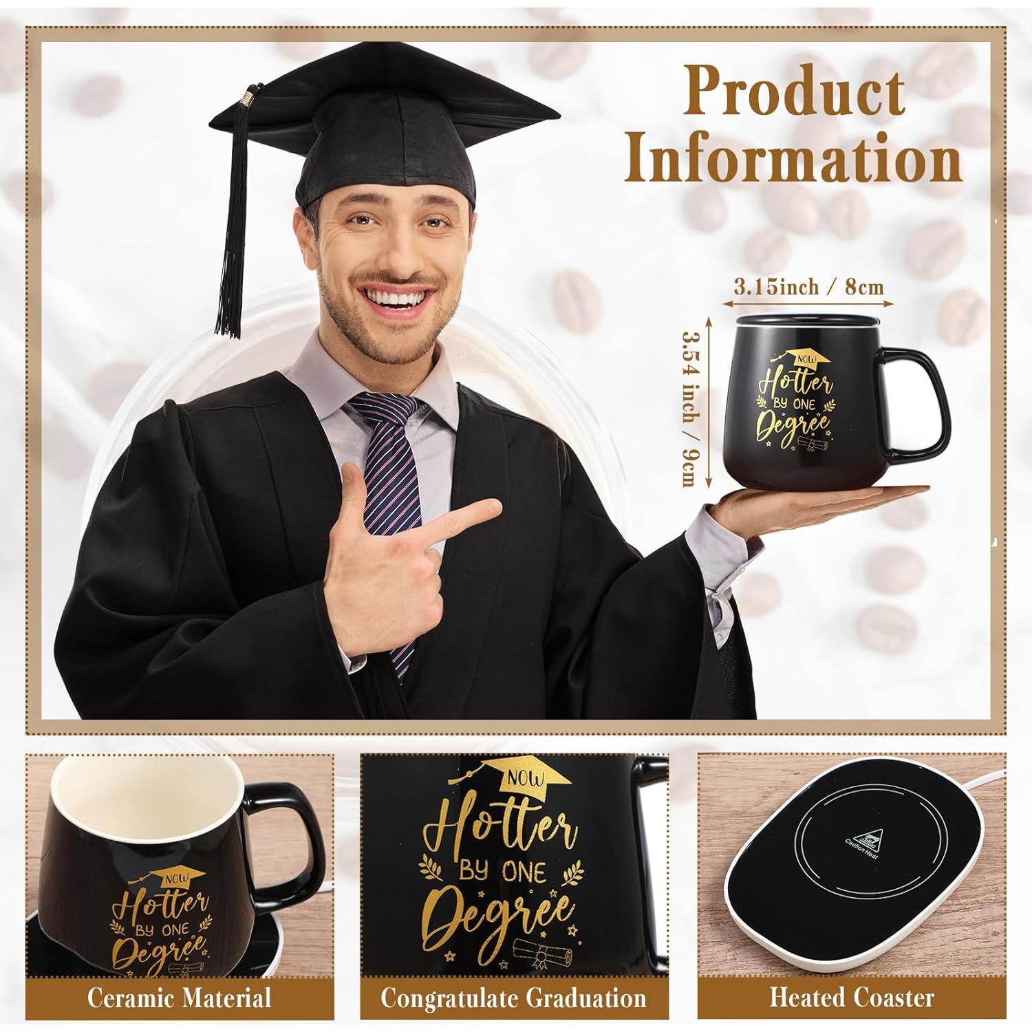 Set Taza de Cerámica de Graduación Baderke con Calentador