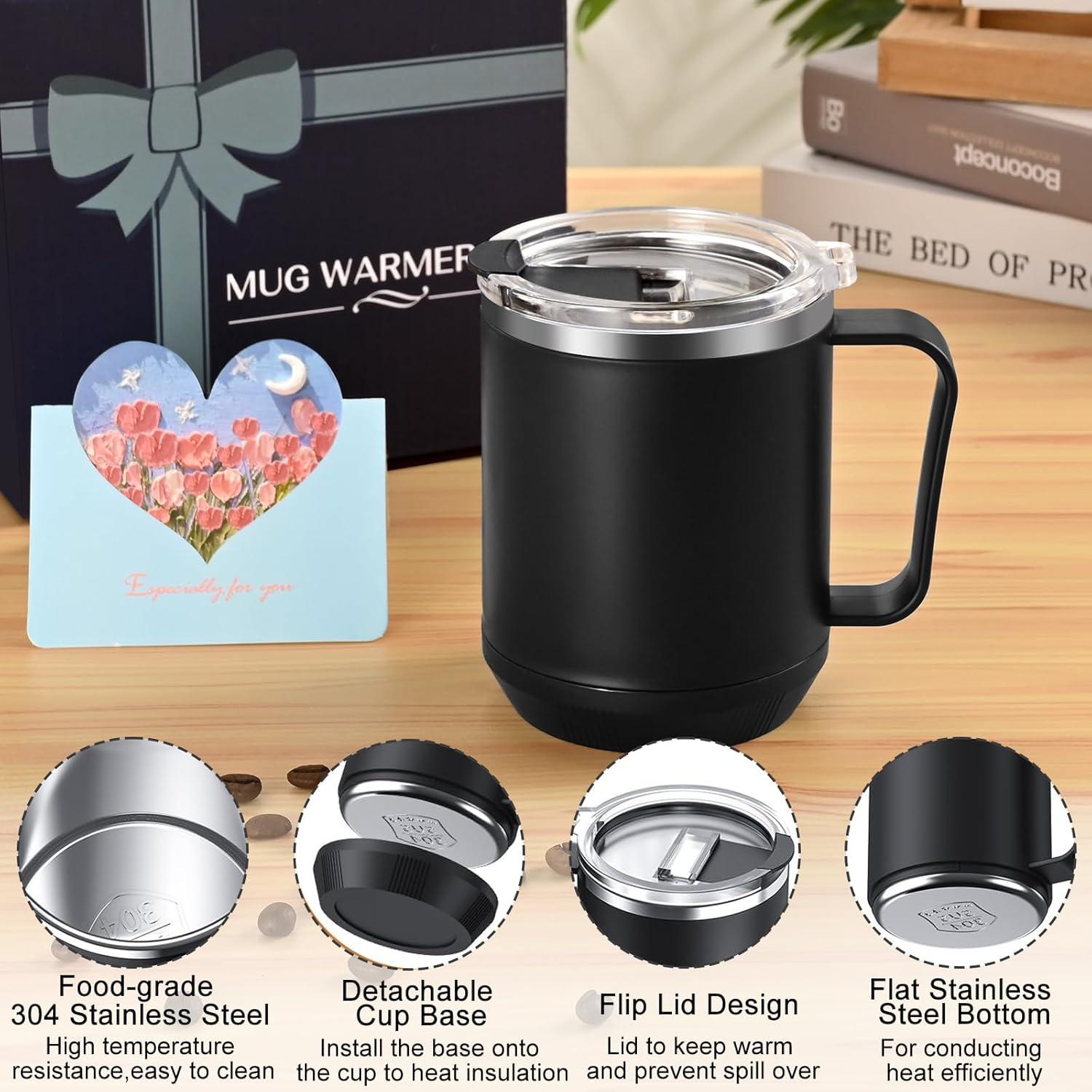 Juego de Taza Calentadora Waipfaru 0.47L con Control de Temperatura