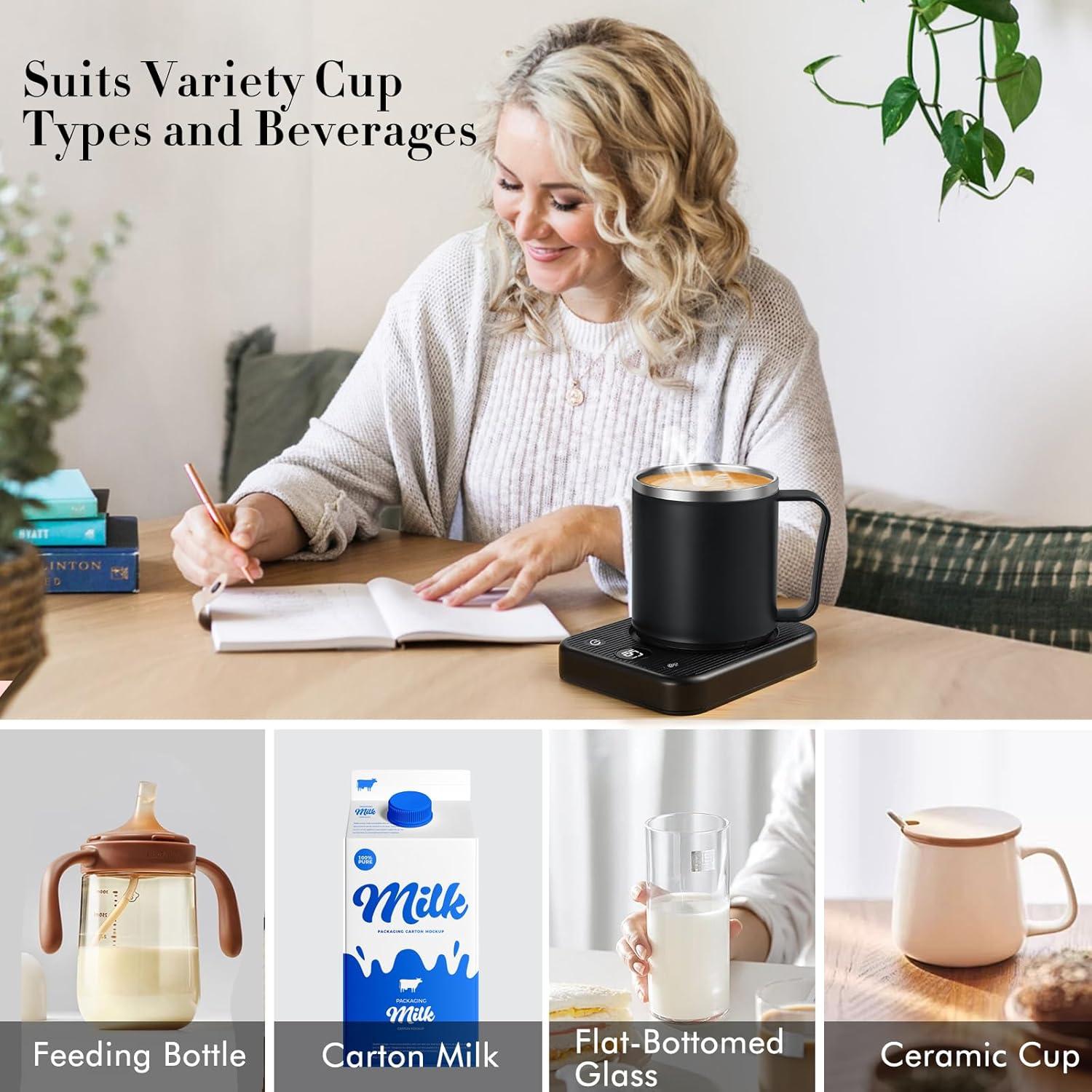 Juego de Taza Calentadora Waipfaru 0.47L con Control de Temperatura