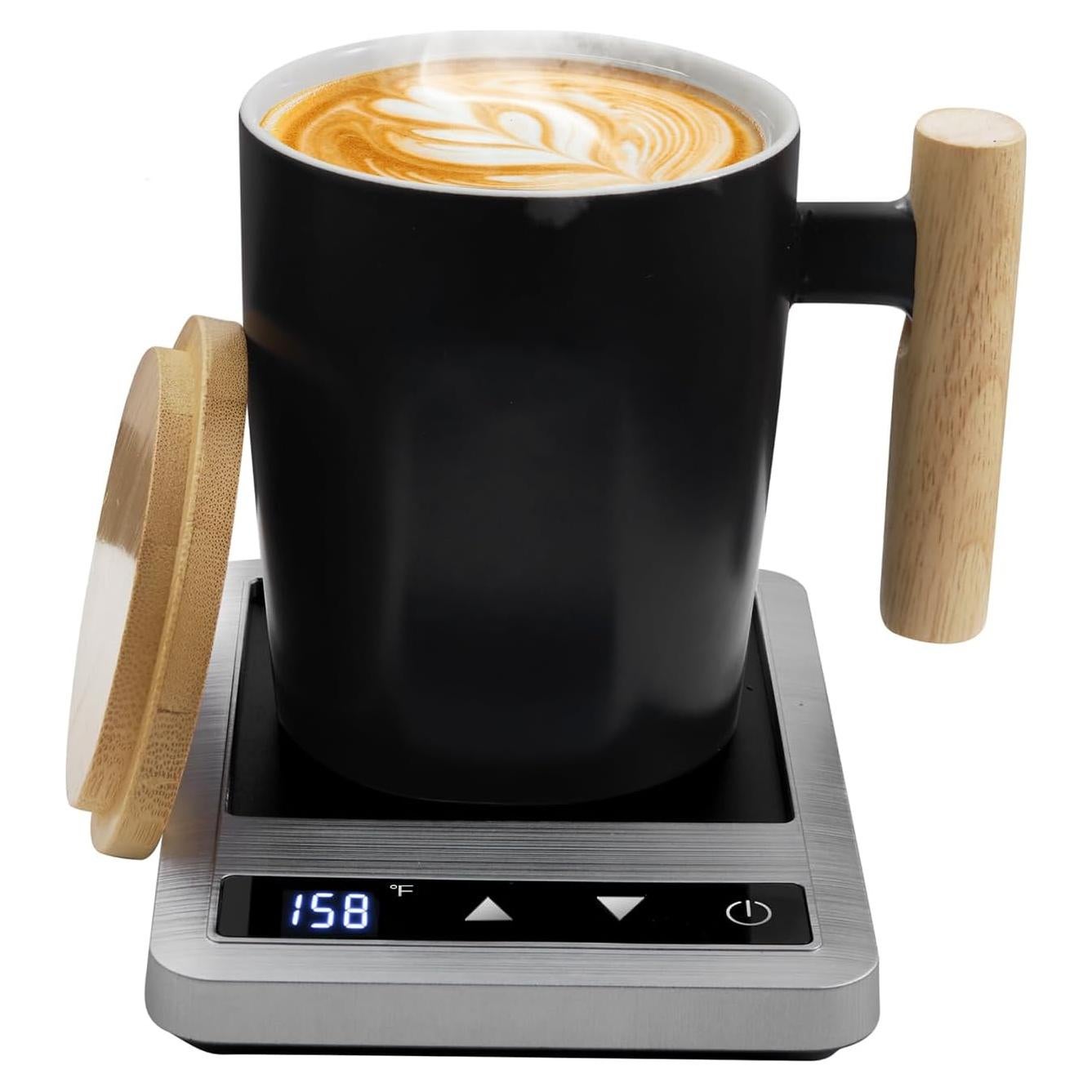 Calentador de Tazas HOWAY con 4 Temperaturas y Taza Cerámica 396ml