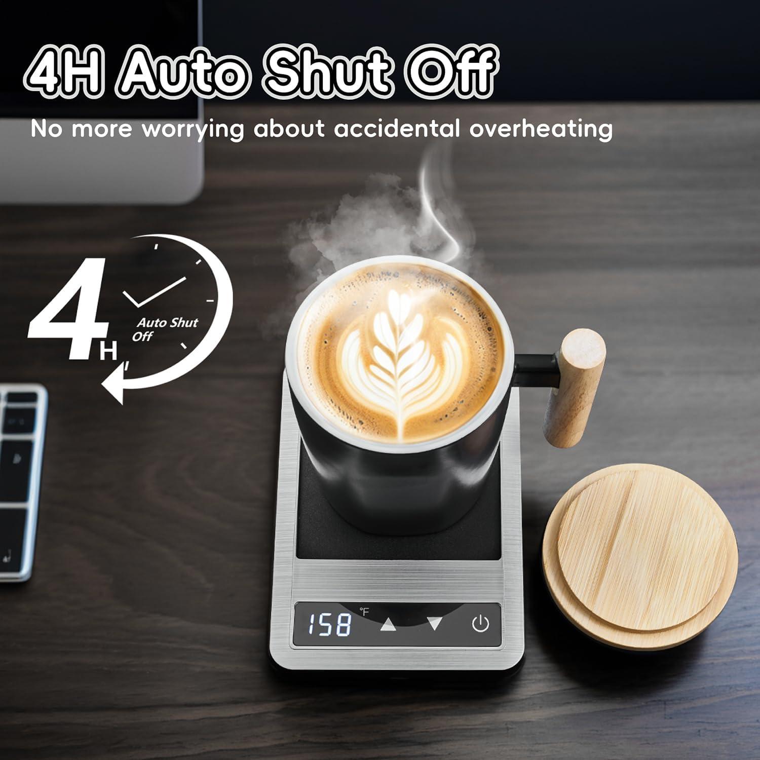 Calentador de Tazas HOWAY con 4 Temperaturas y Taza Cerámica 396ml