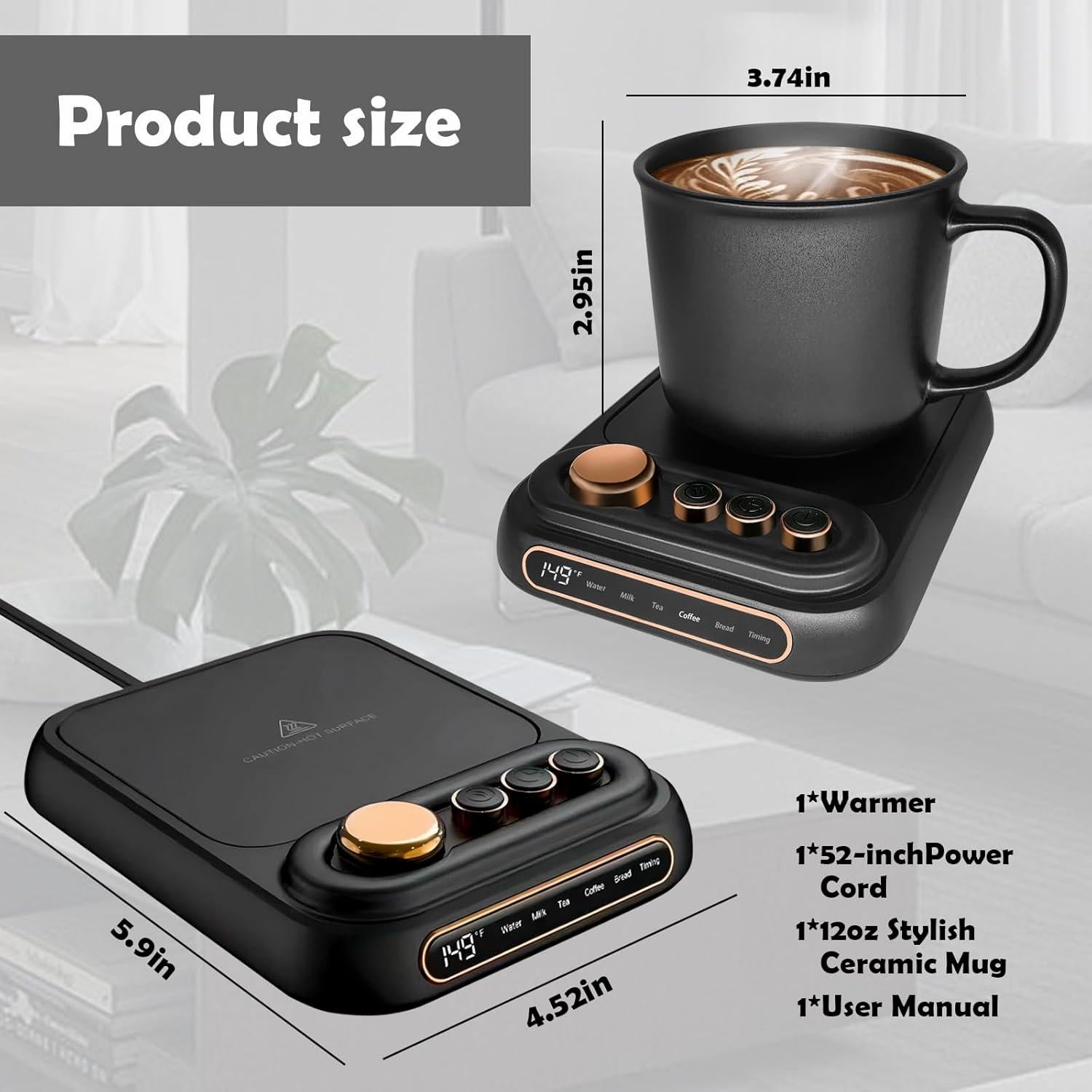 Calentador de Taza Inteligente VividLife AMY09 40W Negro