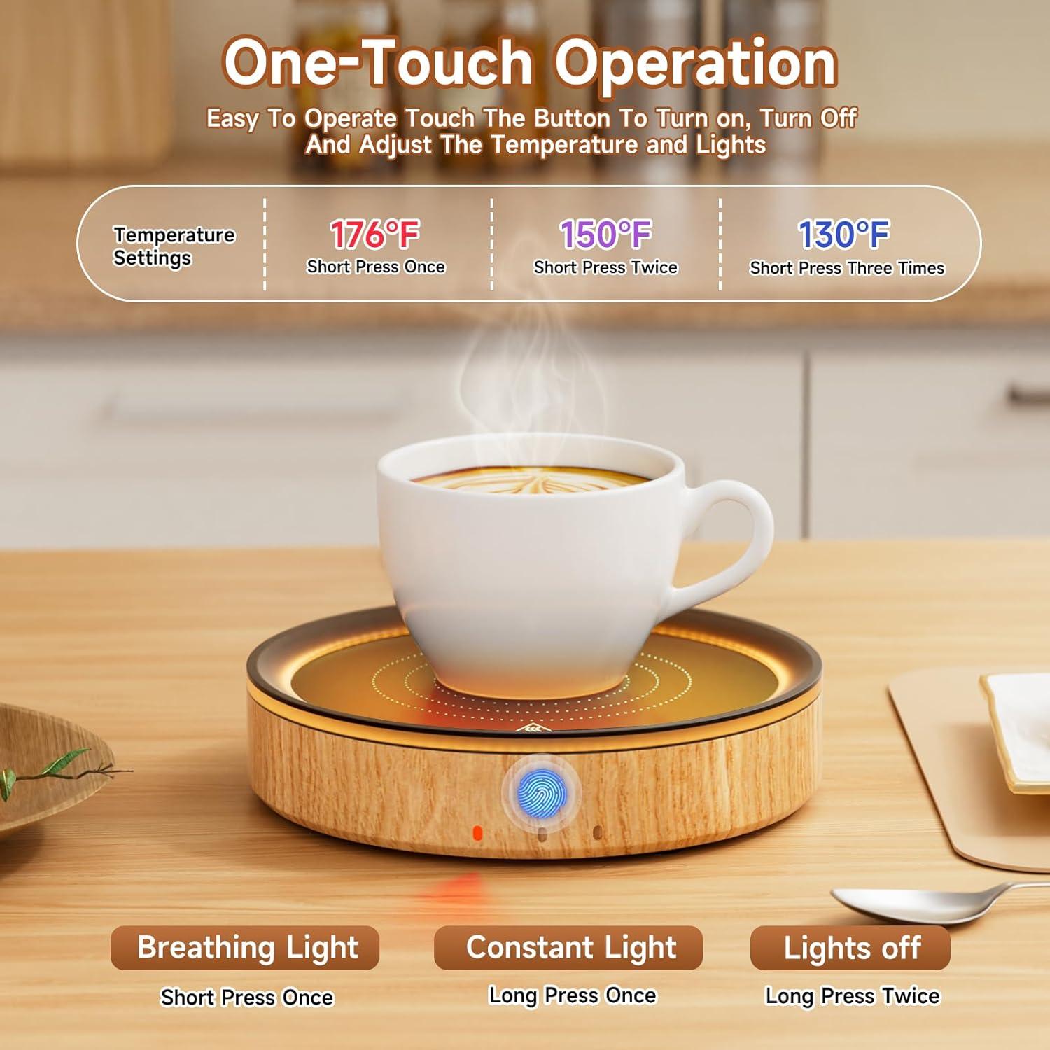 Calentador de Tazas Defashun 36W con Luz LED y Apagado Automático