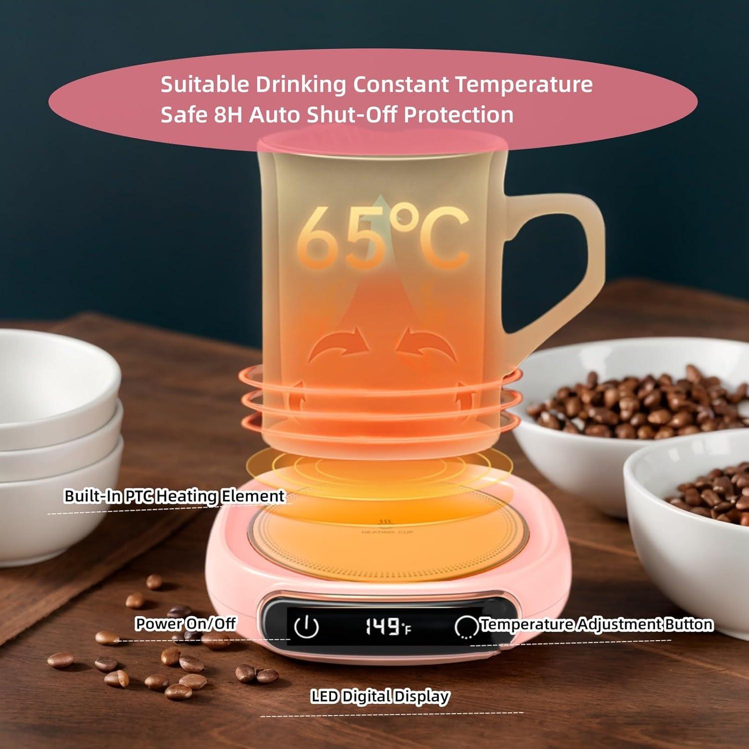 Calentador de Tazas WHNL Verde con 3 Temperaturas y Apagado Automático