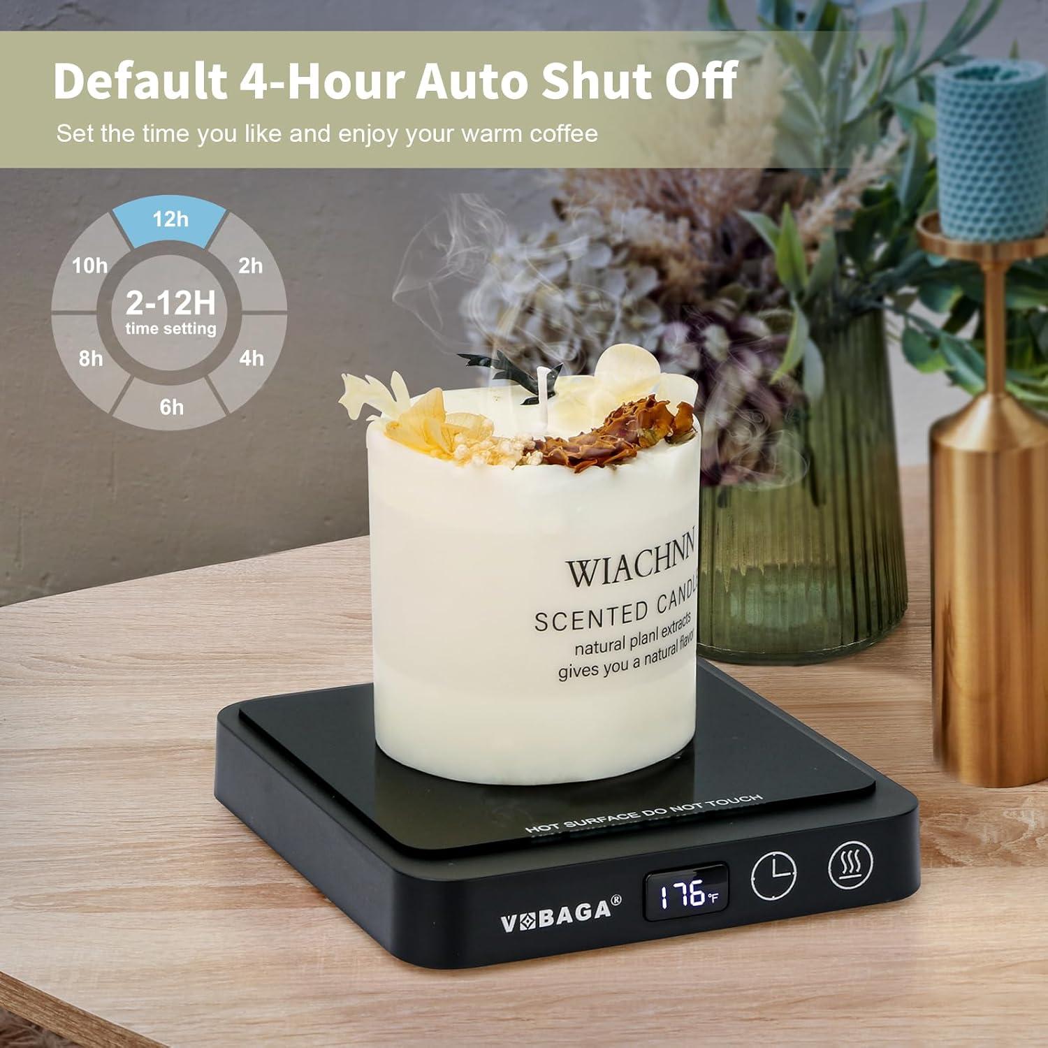 Calentador de Tazas VOBAGA Negro con 5 Temperaturas y Apagado Automático