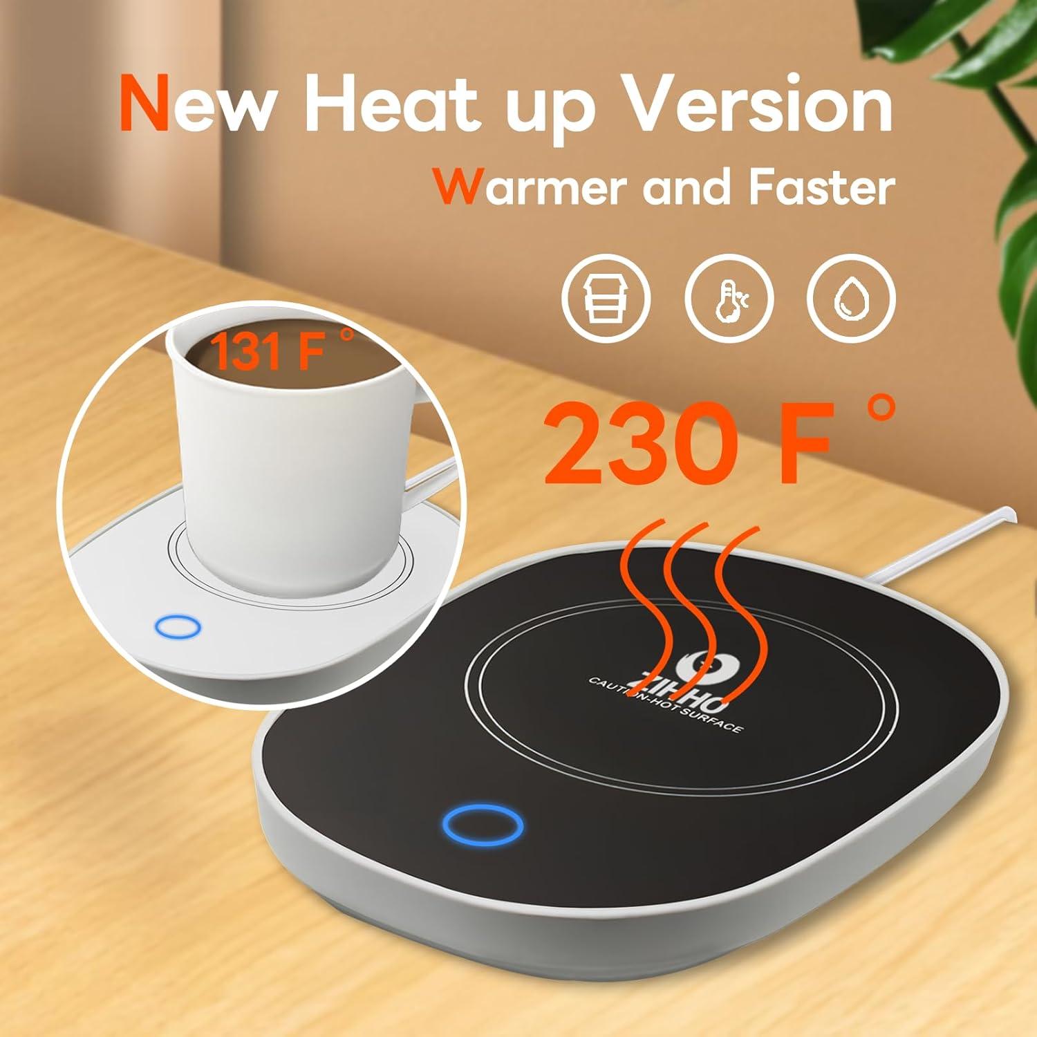 Calentador de Tazas ZIHHO 16W Negro 55°C para Oficina y Hogar