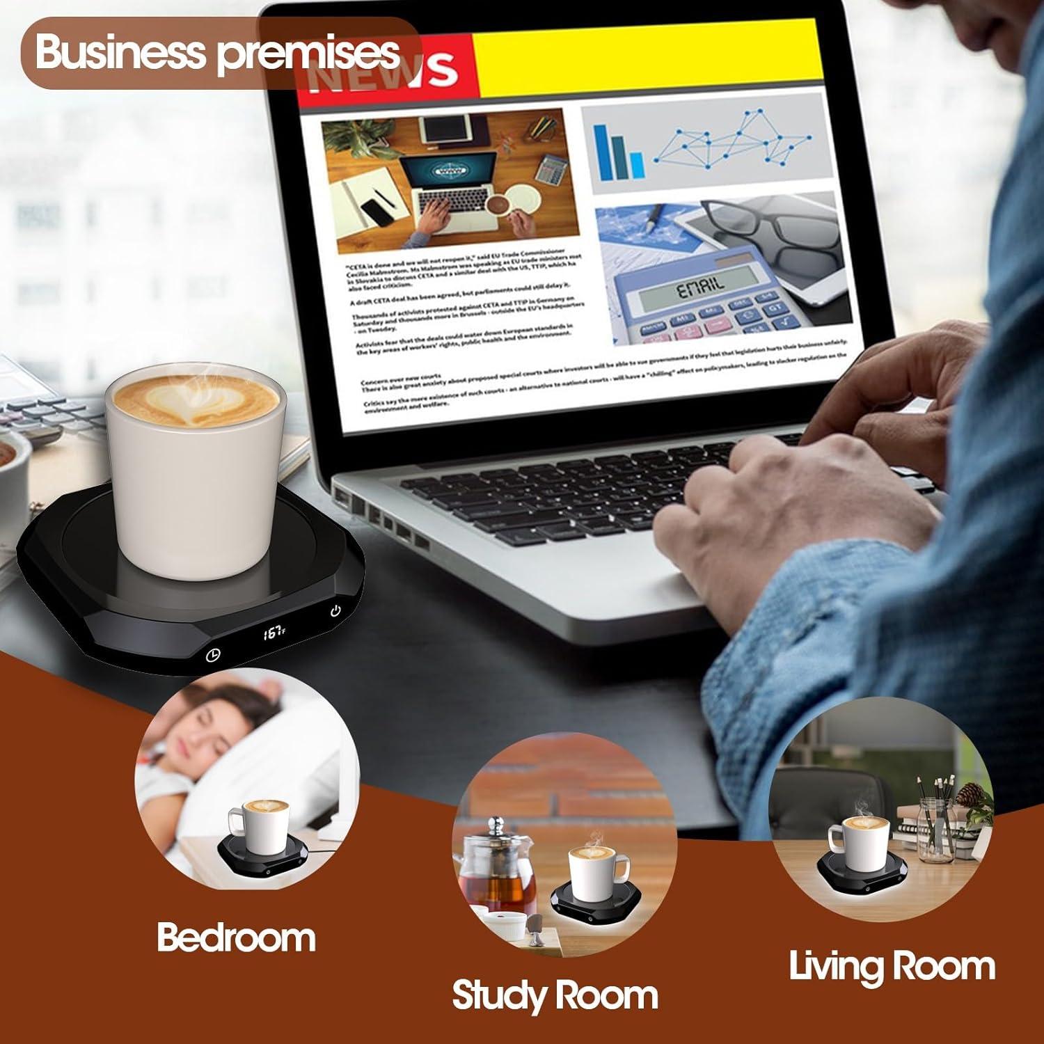 Calentador de Tazas Inteligente MXMZHXU 40W Negro con Temporizador