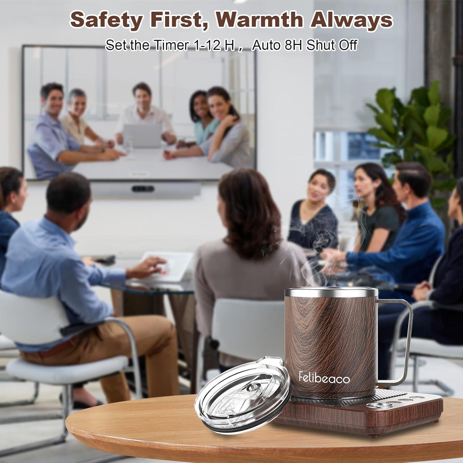Calentador de Tazas Eléctrico Felibeaco 36W con Temporizador