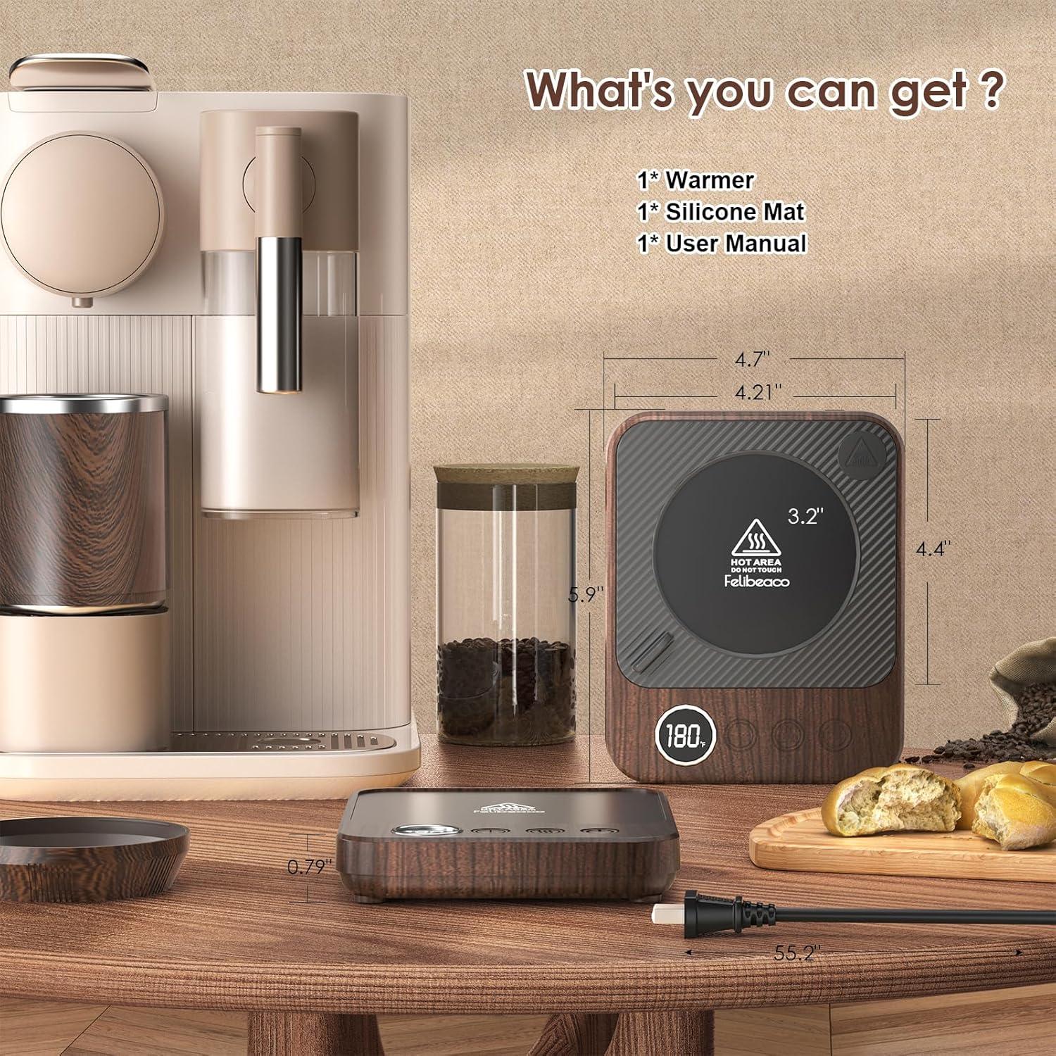 Calentador de Tazas Eléctrico Felibeaco 36W con Temporizador