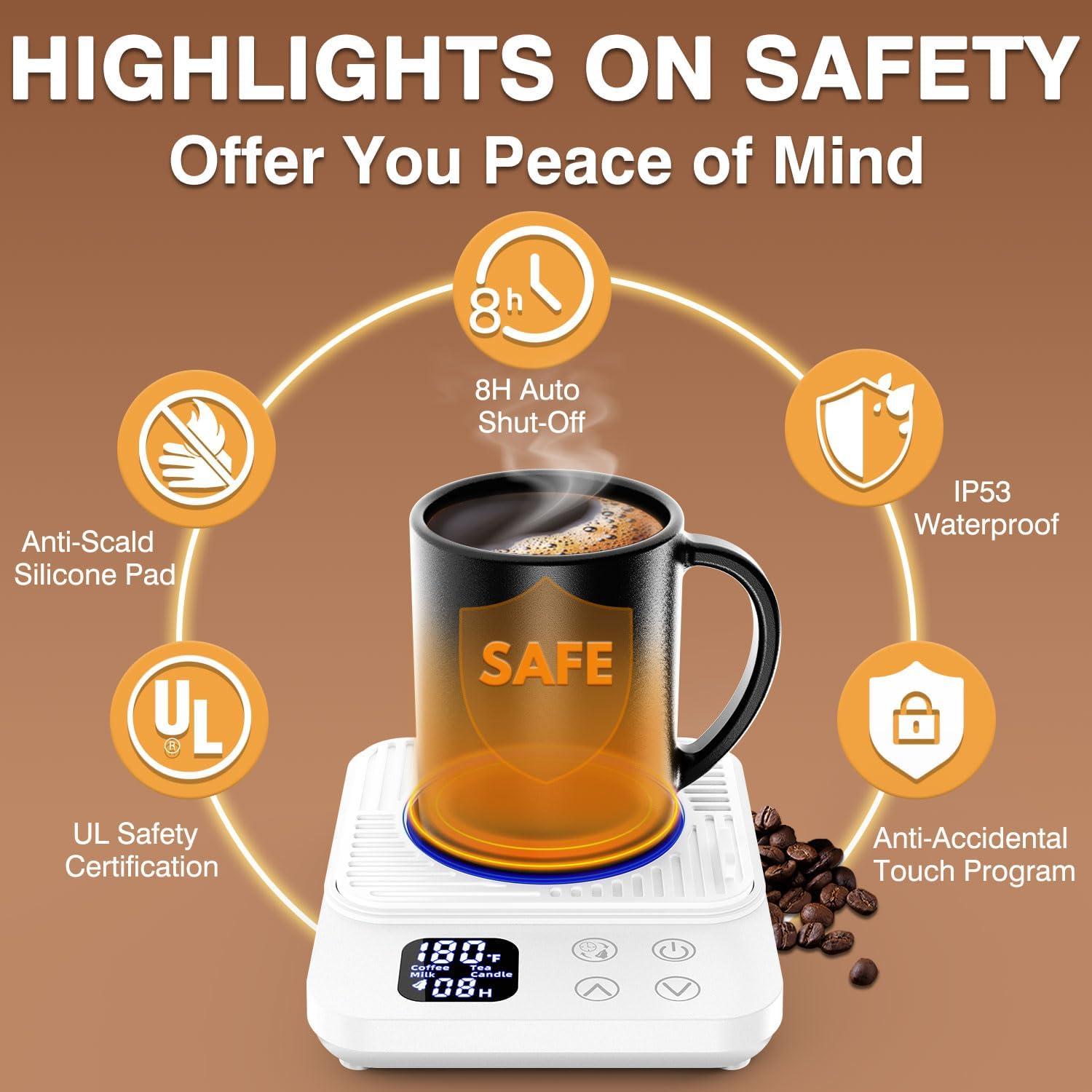 Calentador de Tazas HOSCARER 36W con Apagado Automático Blanco