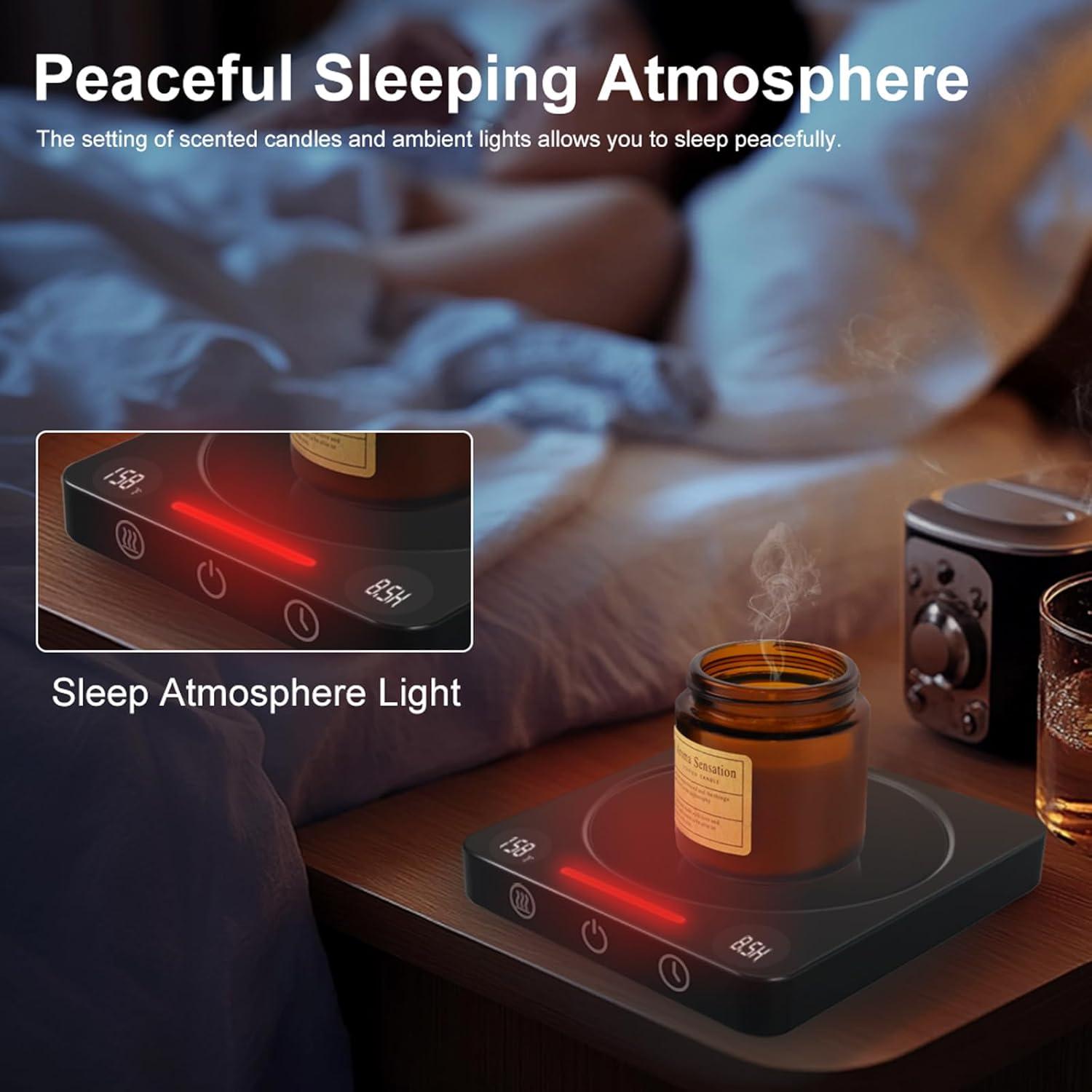 Calentador de Tazas Iporru Negro con Pantalla Doble y Apagado Automático