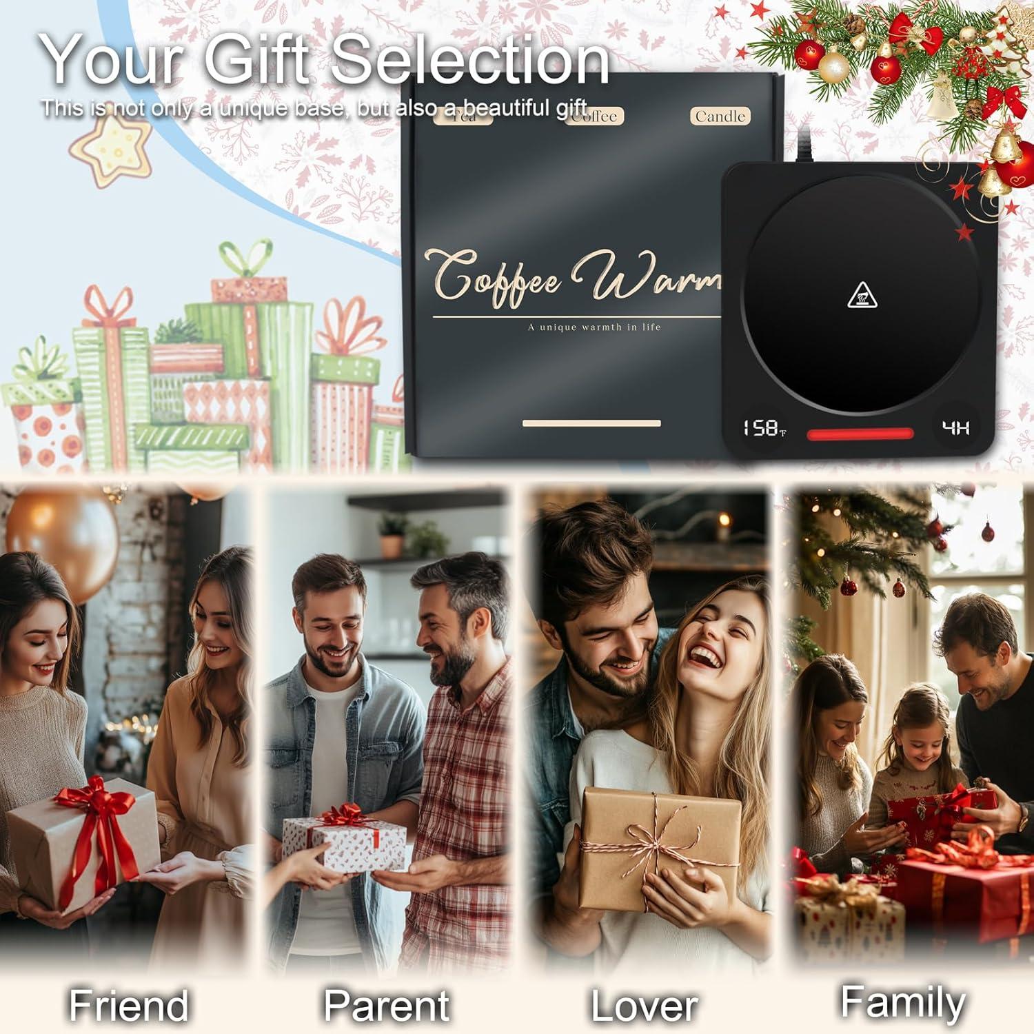 Calentador de Tazas Iporru Negro con Pantalla Doble y Apagado Automático