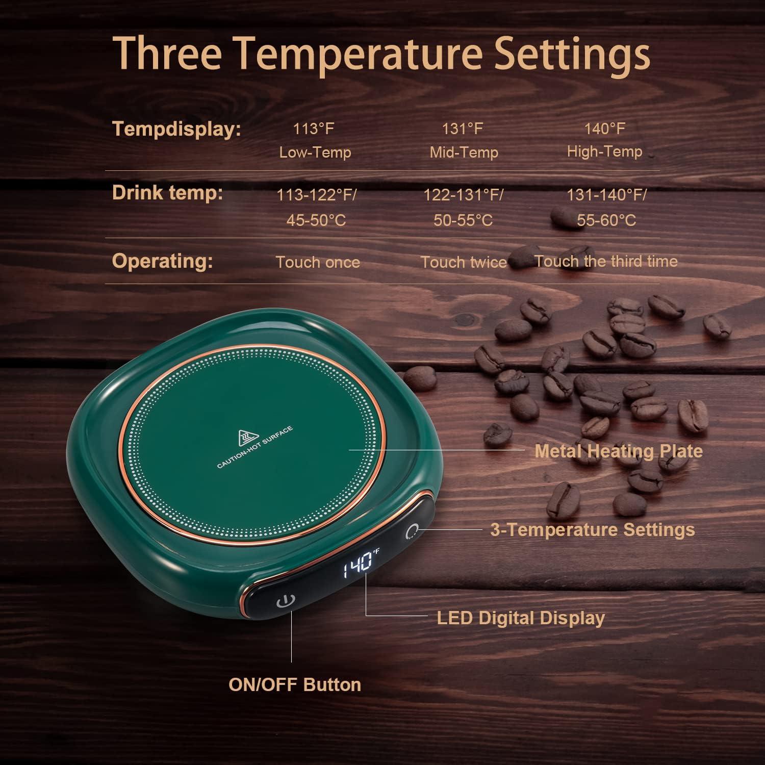 Calentador de Taza BGBG con Taza de Gato Verde 60°C