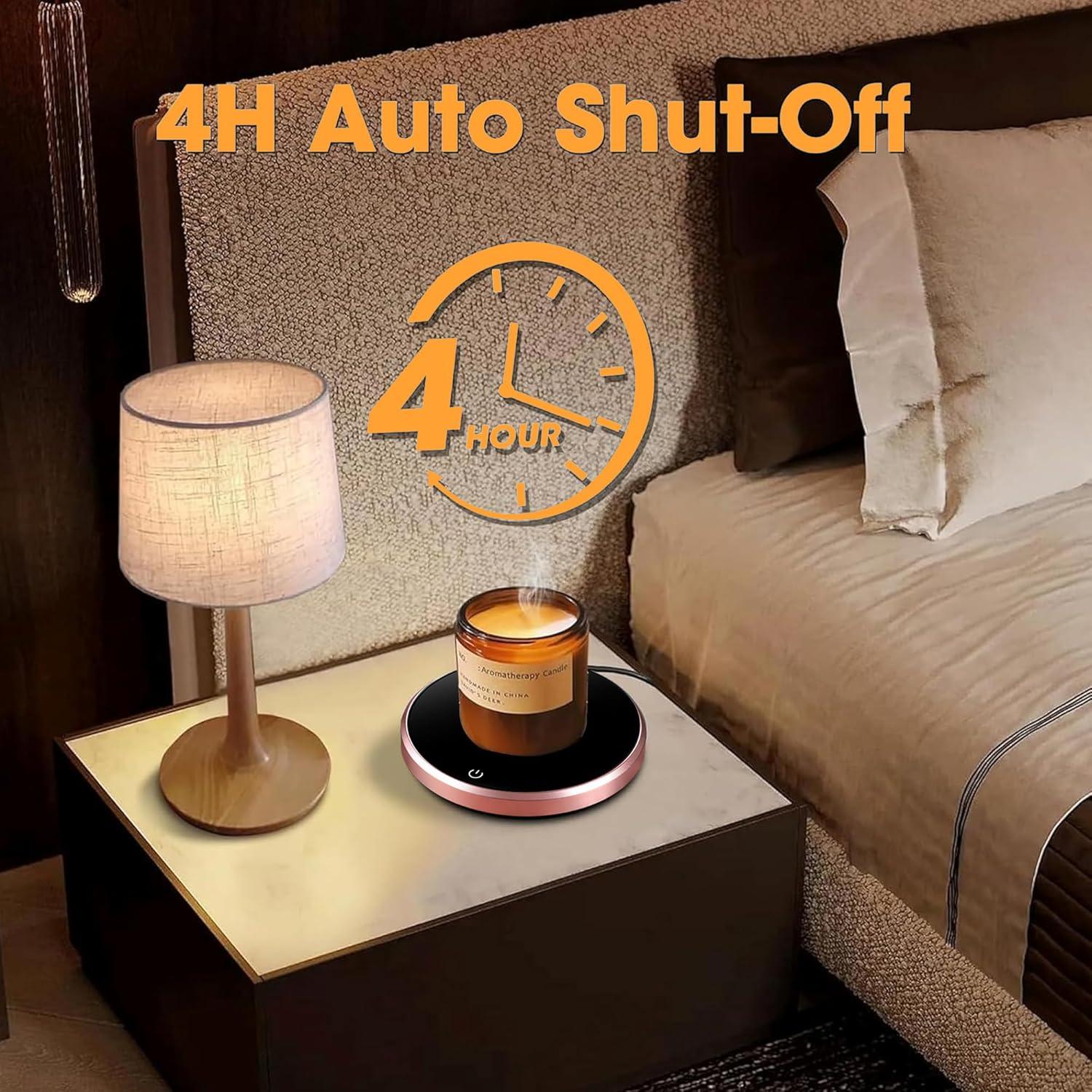 Calentador de Tazas KRGMNHR con Taza Cerámica Rosa 400ml