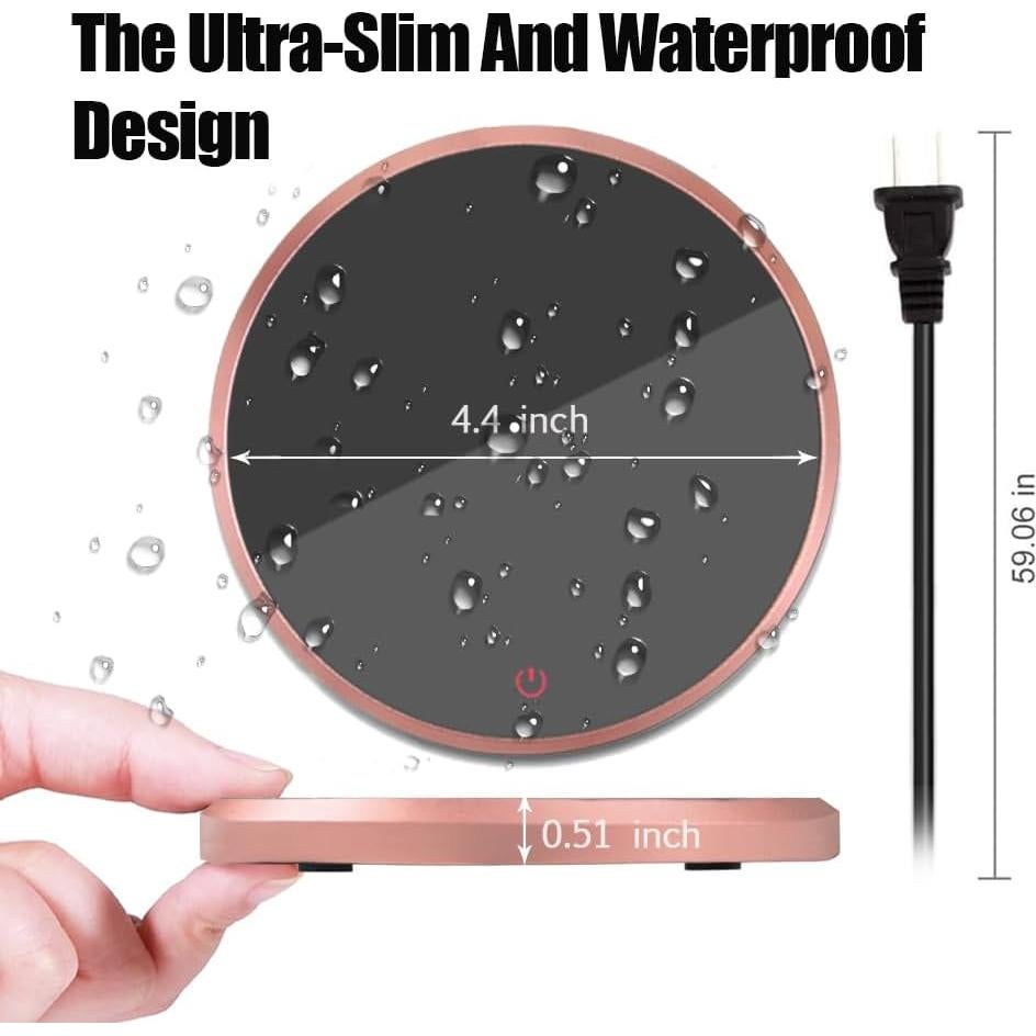 Calentador de Tazas KRGMNHR con Taza Cerámica Rosa 400ml