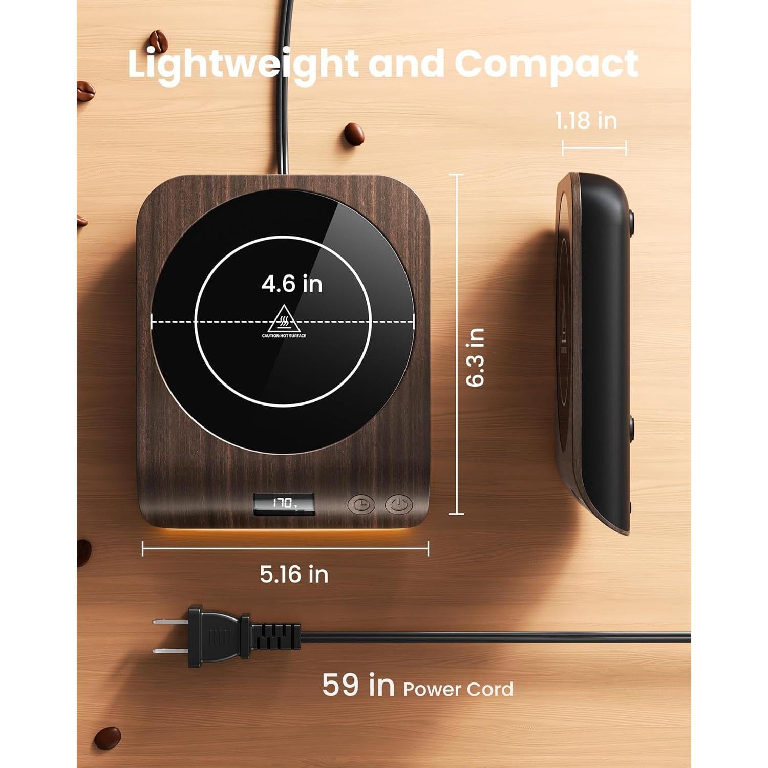 Calentador de Tazas Gaiatop 50W con Pantalla Digital y 3 Temperaturas