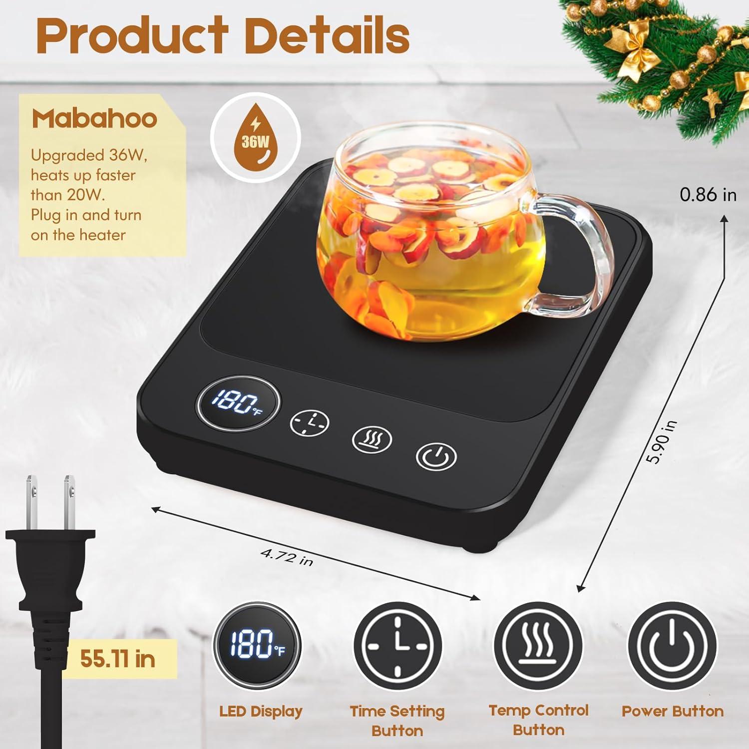 Calentador de Tazas Eléctrico Mabahoo 36W 6 Temperaturas