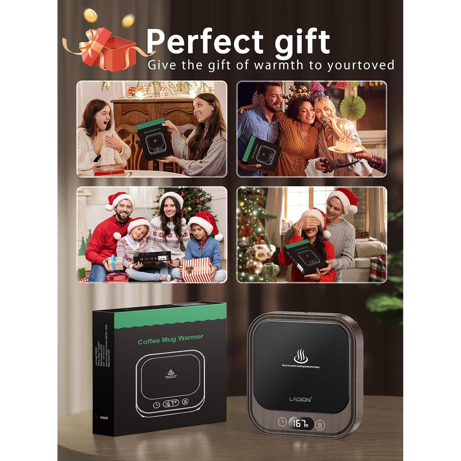 Calentador de Tazas LAOION 40W con Apagado Automático y 4 Temperaturas