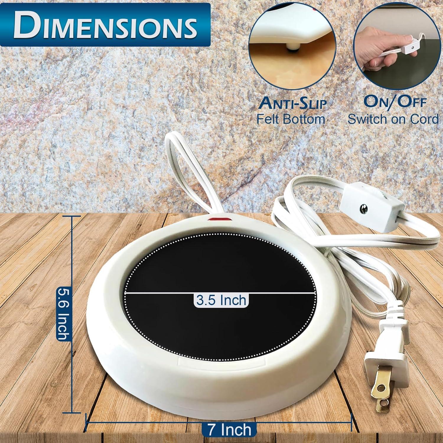 Calentador de Tazas Home-X 8.9 cm para Café y Té - Blanco