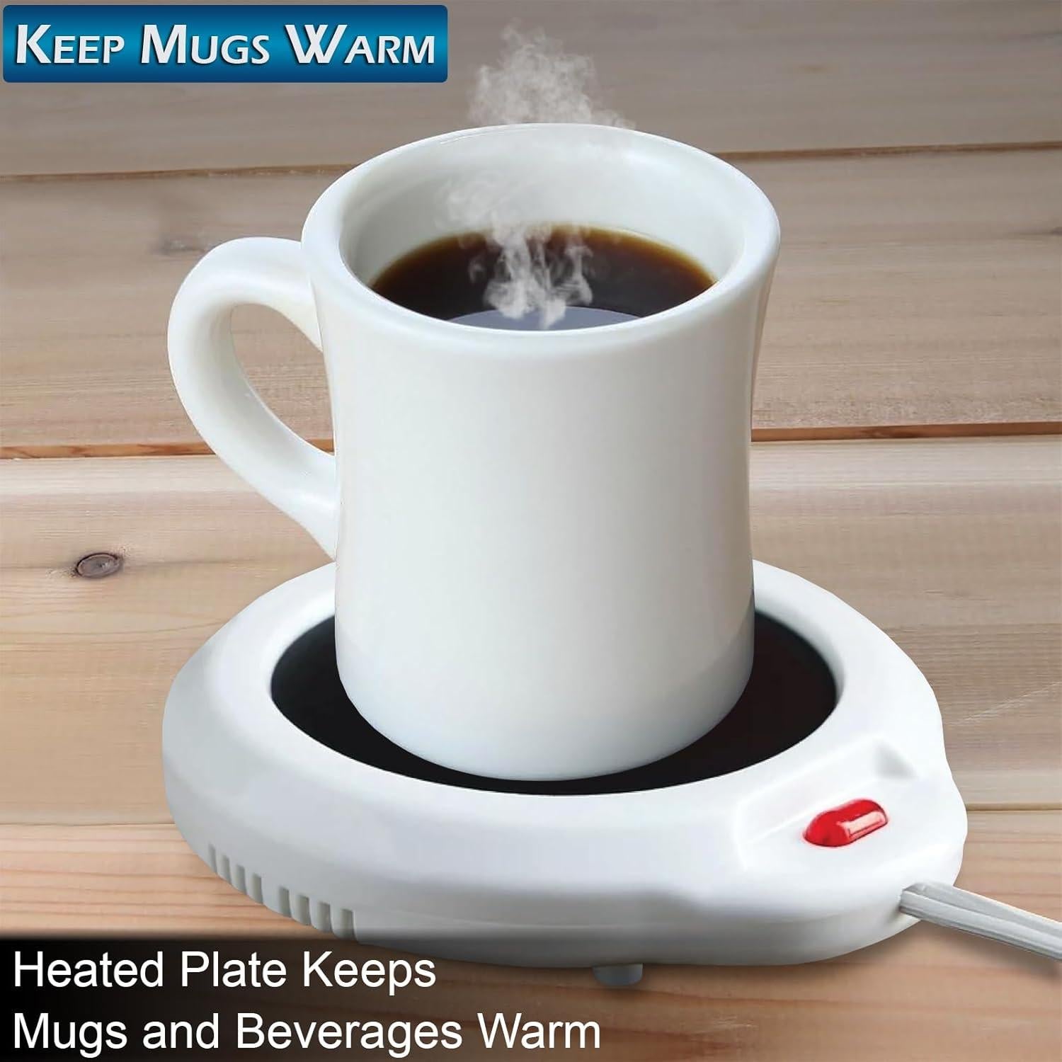 Calentador de Tazas Home-X 8.9 cm para Café y Té - Blanco