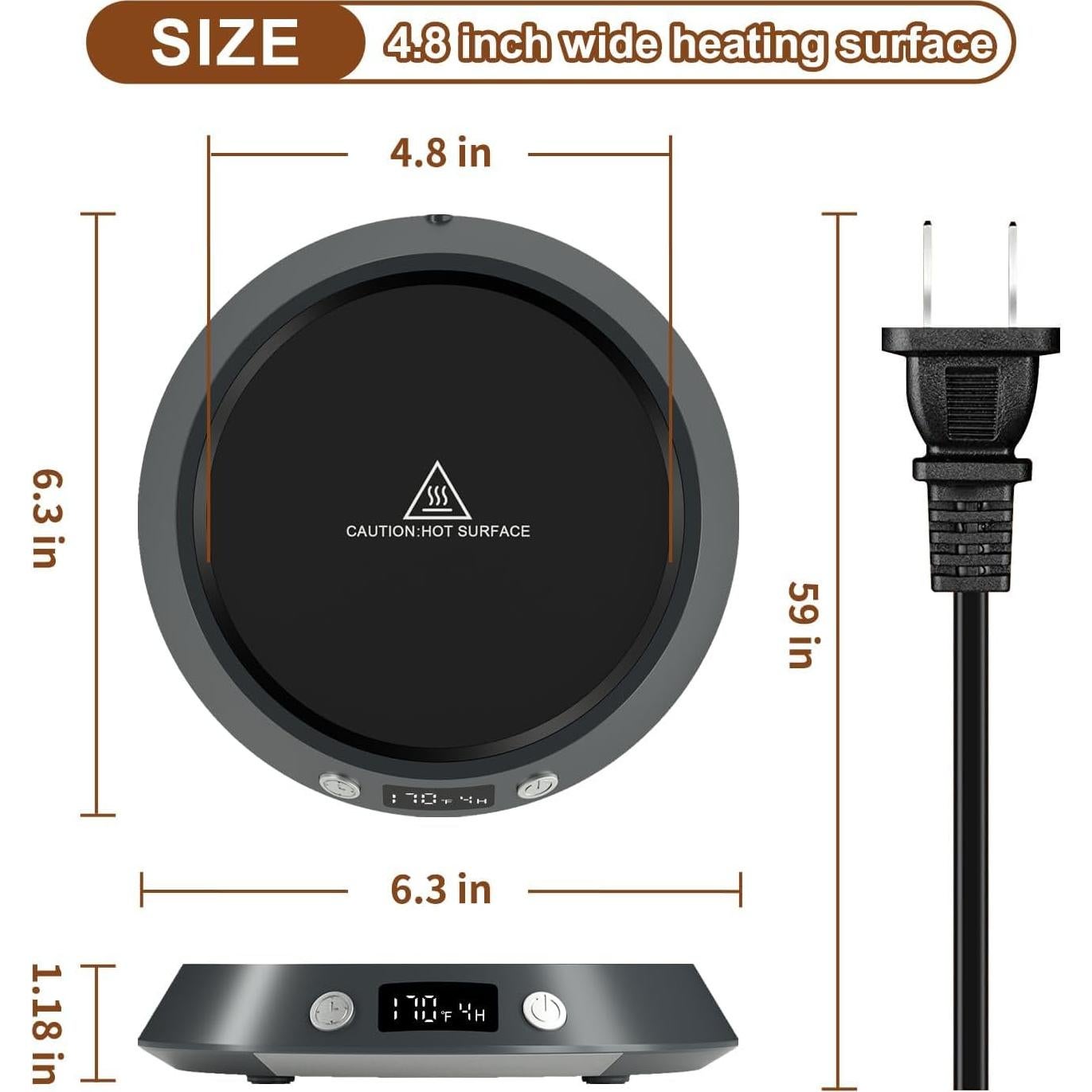 Calentador de Tazas CEROBEAR DS1213-S con Apagado Automático