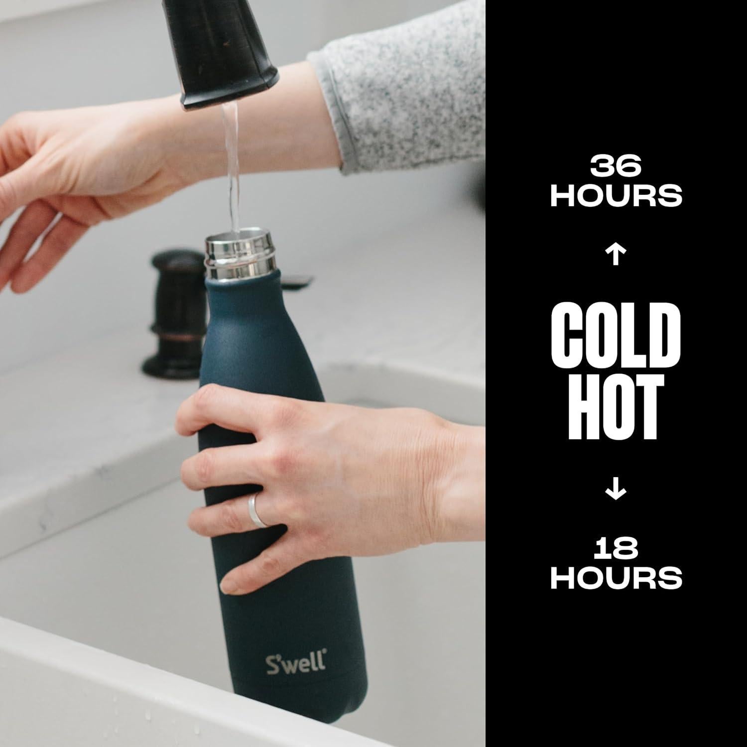 Botella de Agua S'well 500ml Acero Inoxidable Azurita Aislada