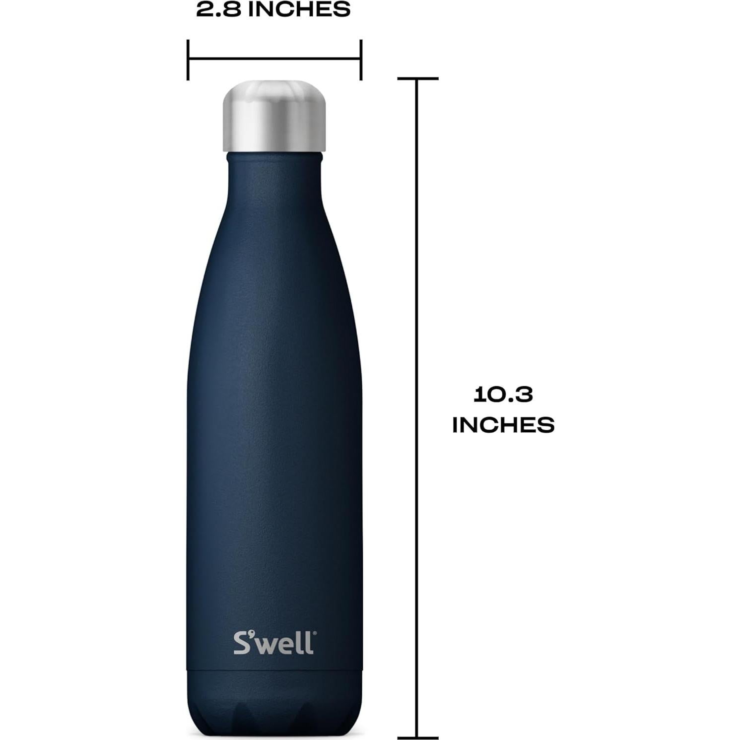 Botella de Agua S'well 500ml Acero Inoxidable Azurita Aislada