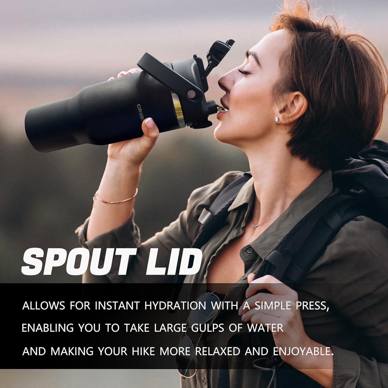 Botella de Agua Aislada GREENTREEN 1.13L Acero Inoxidable