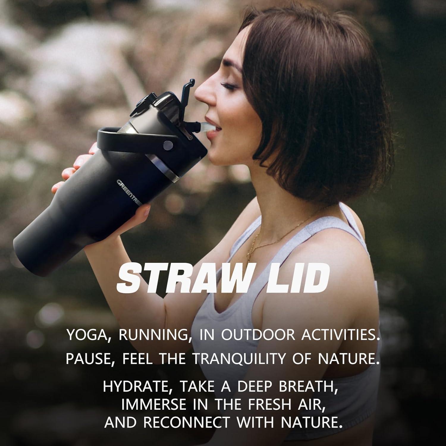 Botella de Agua Aislada GREENTREEN 1.13L Acero Inoxidable