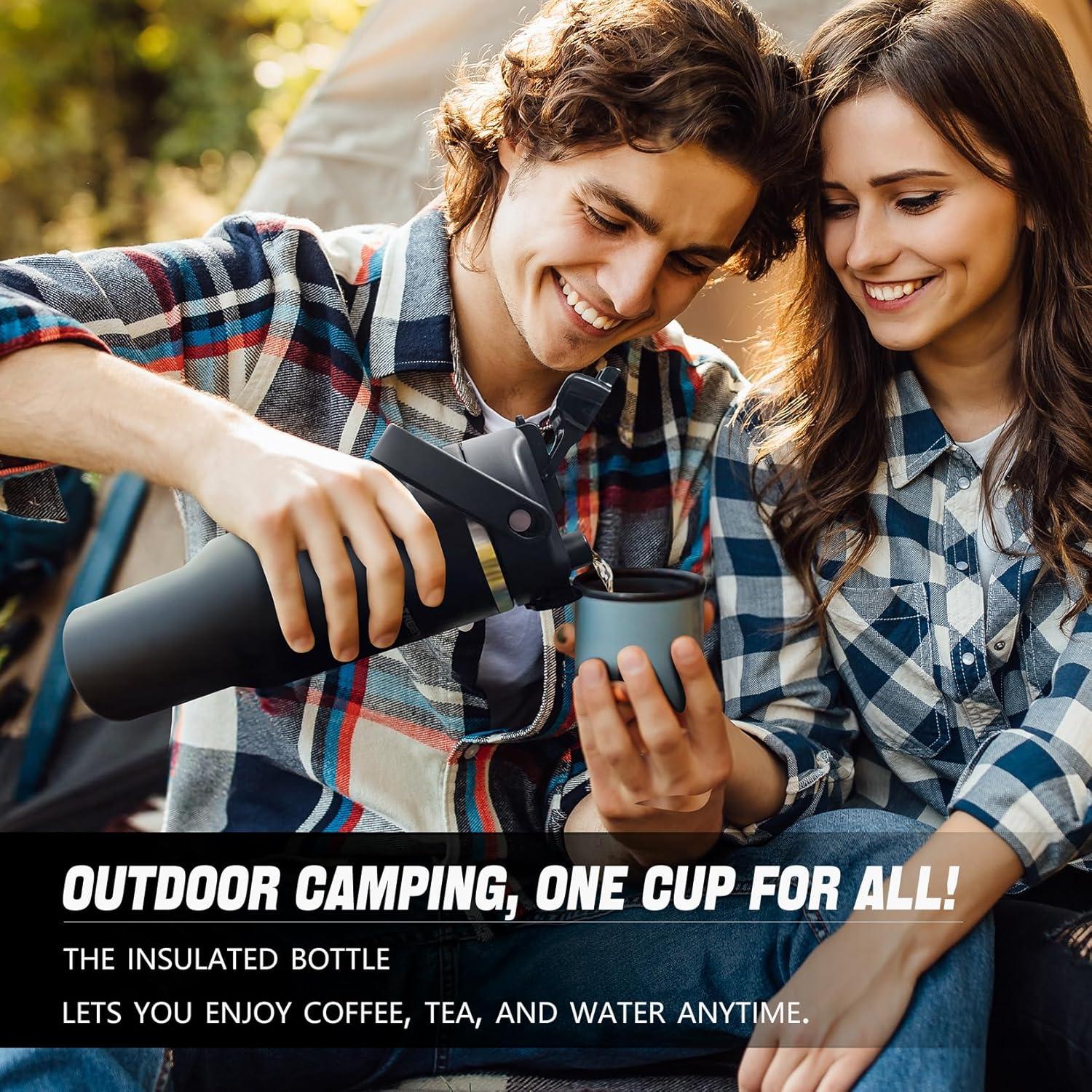 Botella de Agua Aislada GREENTREEN 1.13L Acero Inoxidable