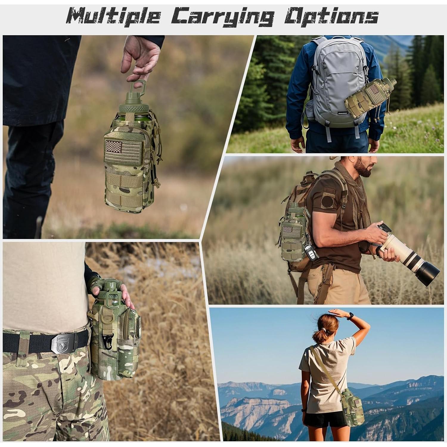 Botella de Agua Aislada AIKOTOO 32oz Camo para Gimnasio