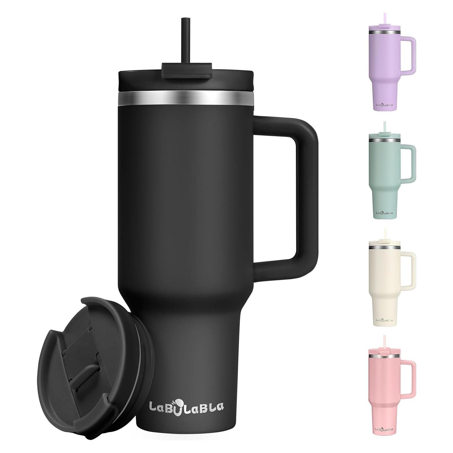 Taza de Acero Inoxidable 1.13L Labulabla MINITU Negra