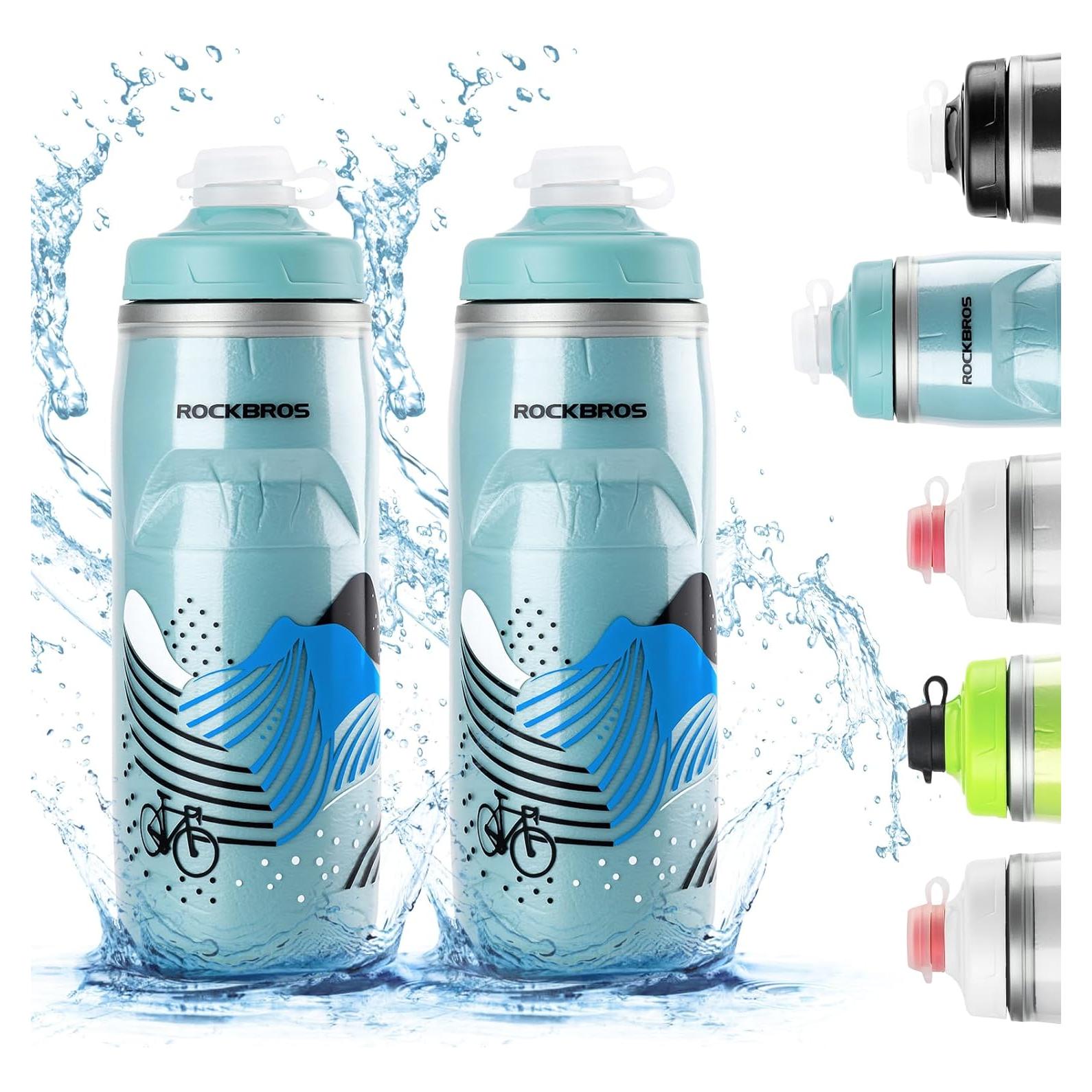 Botella de Agua Rockbros 630ml Aislada para Bicicleta