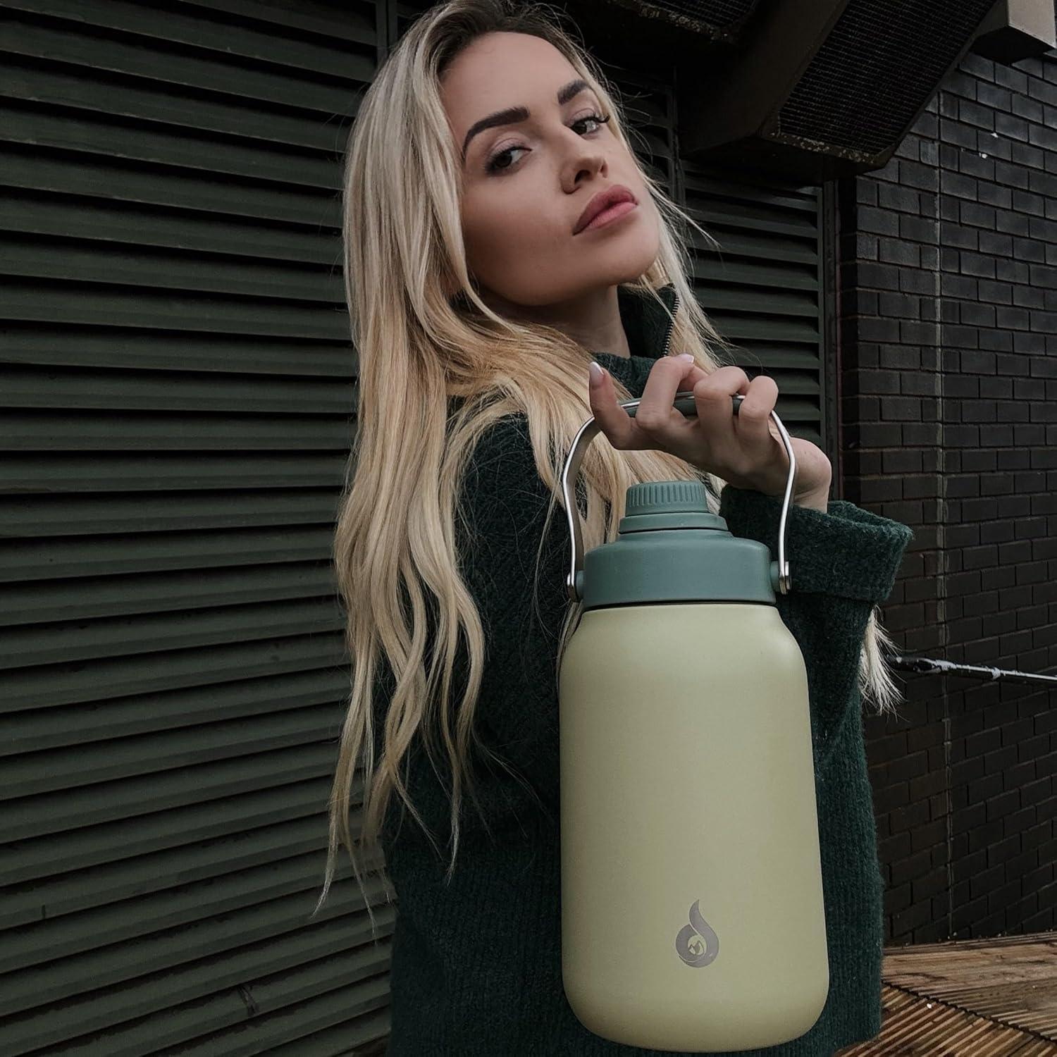 Botella de Agua Aislada BJPKPK 1.89L Acero Inoxidable Azul Marino