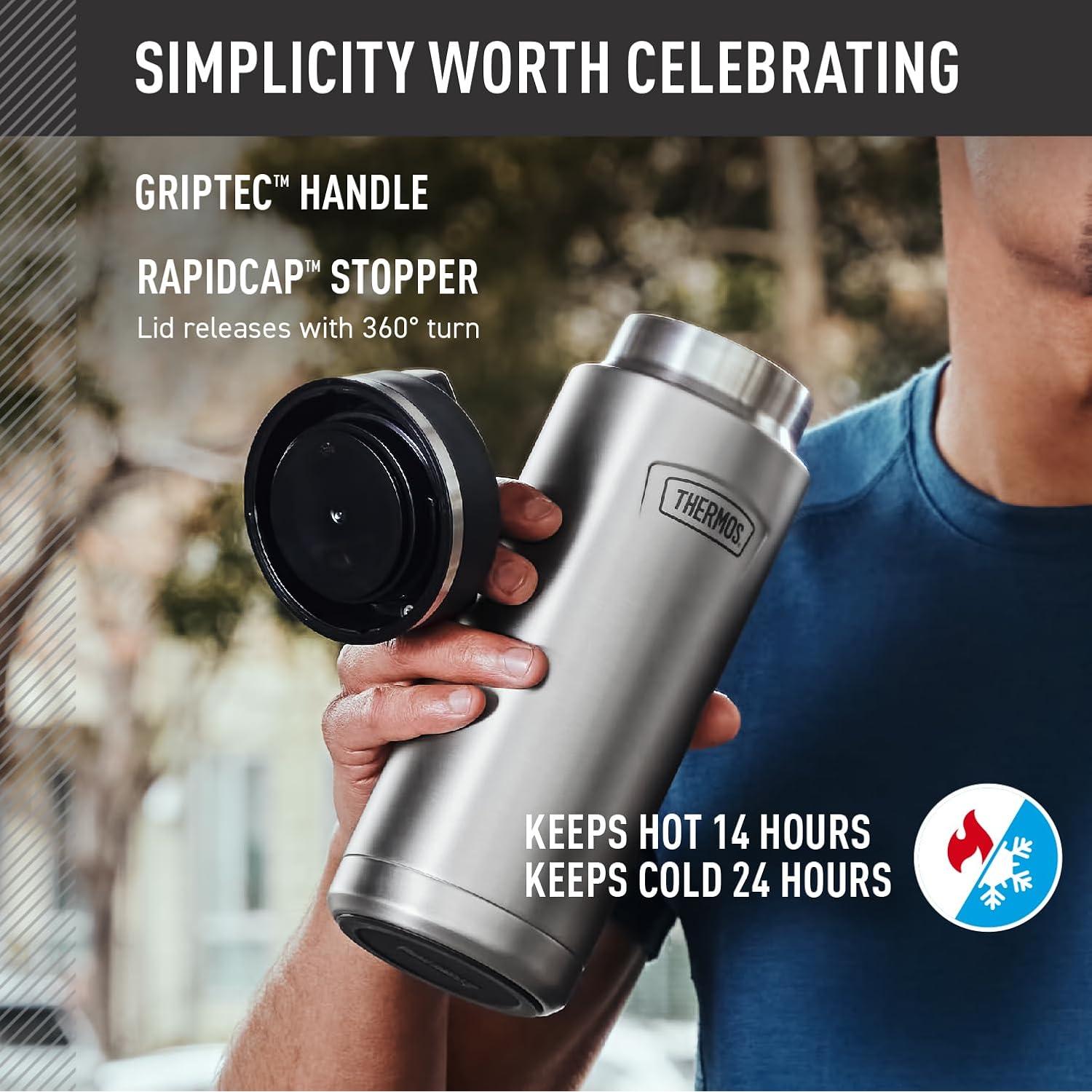 Botella de Agua Aislada Thermos Serie Icon 0.95L Acero Mate