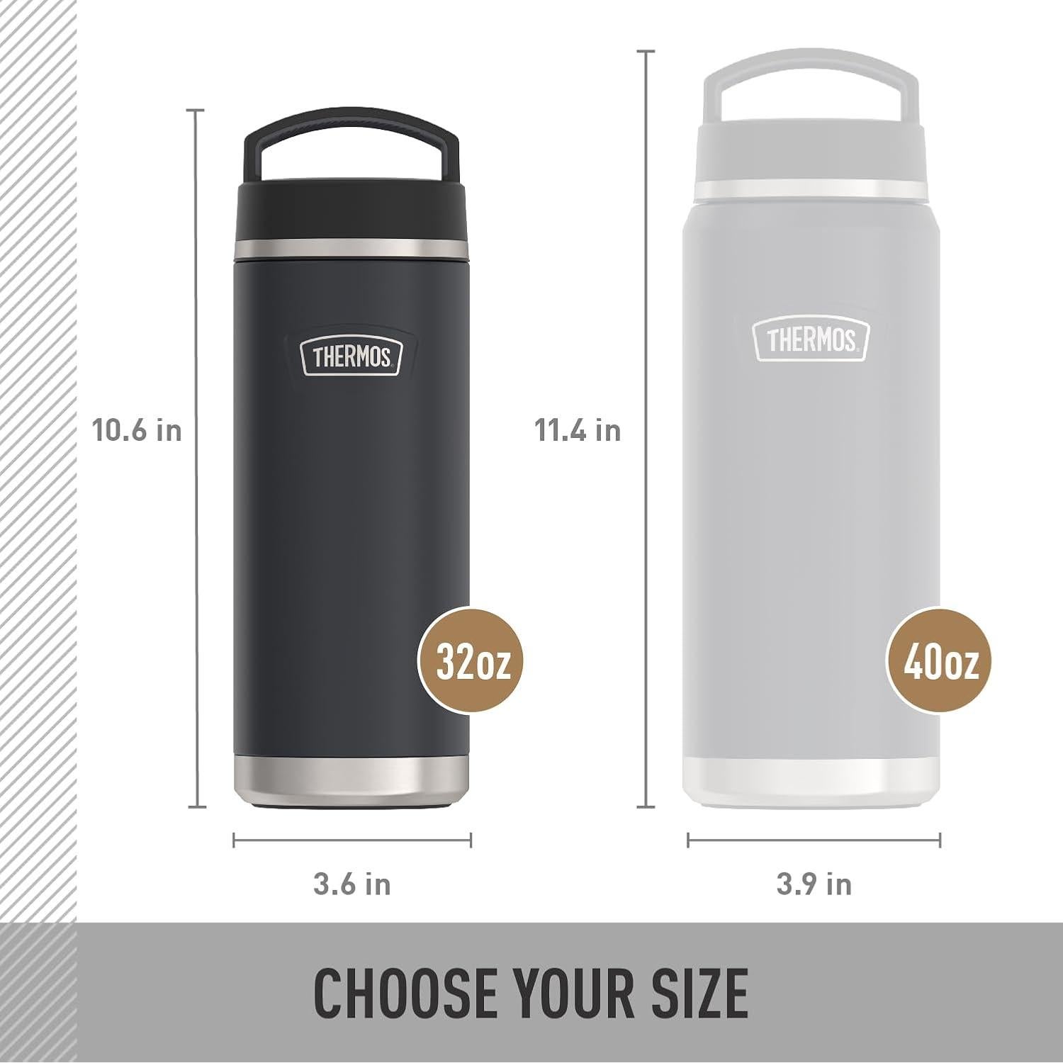 Botella de Agua Aislada Thermos Serie Icon 0.95L Acero Mate