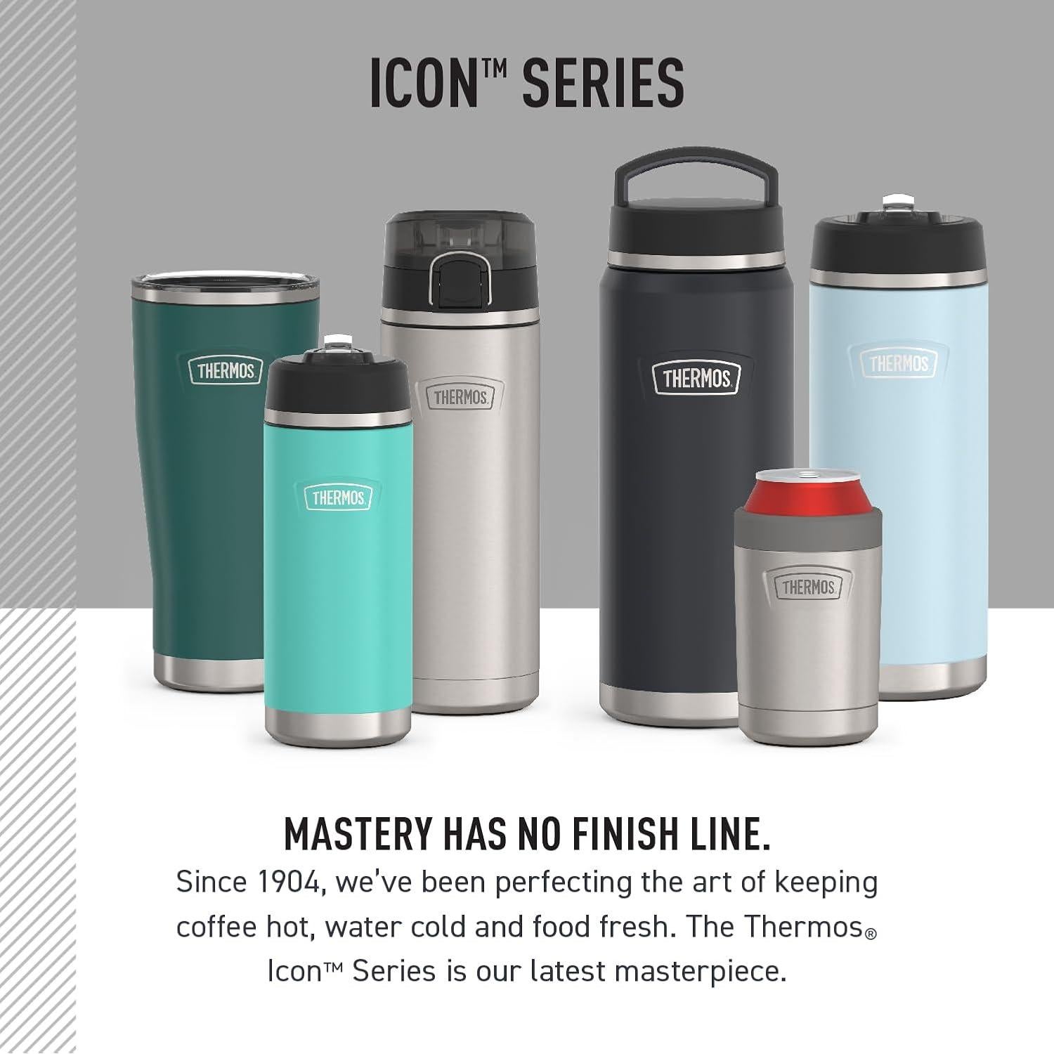 Botella de Agua Aislada Thermos Serie Icon 0.95L Acero Mate