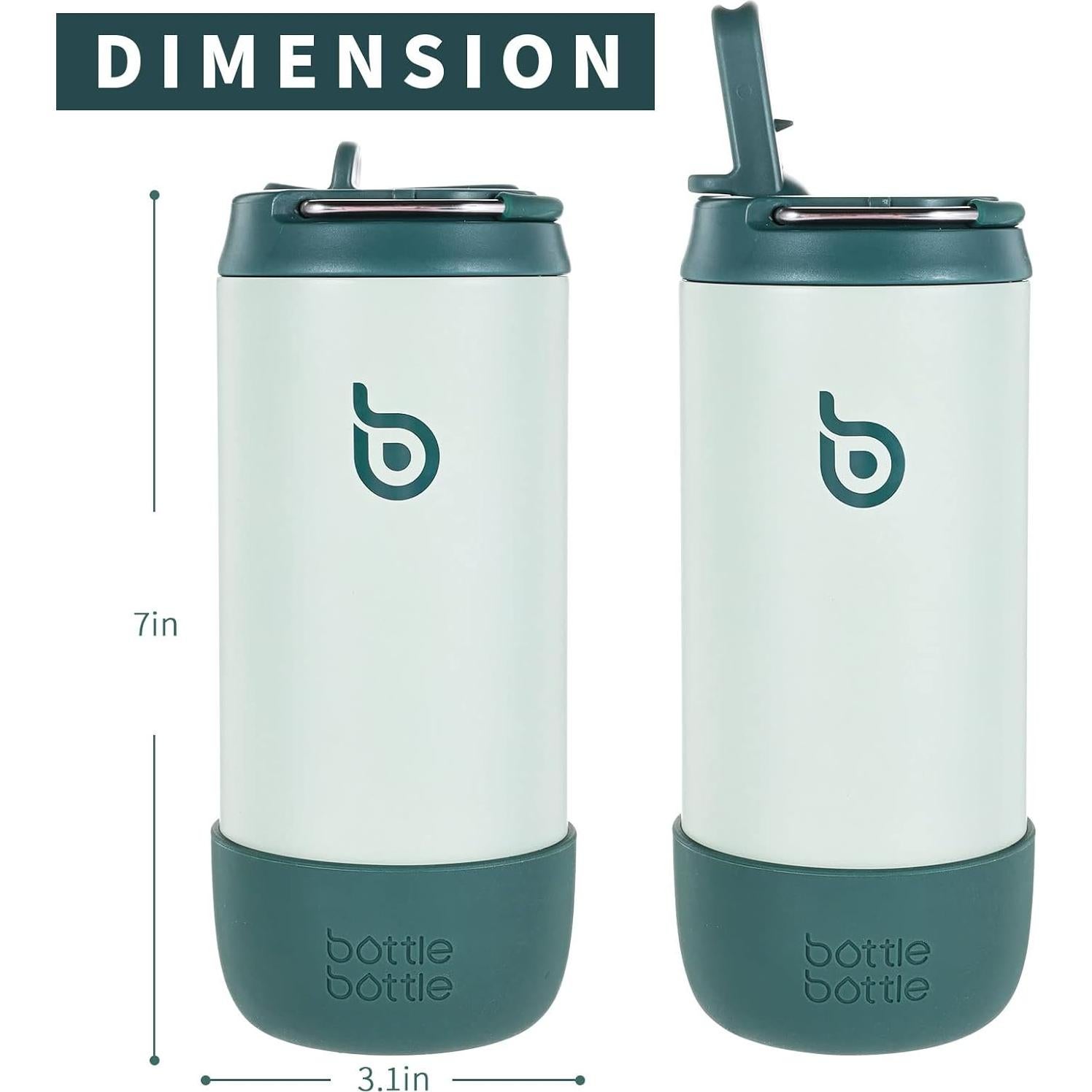 Botella de Agua Aislada 0.35L BOTELLA BOTELLA Verde