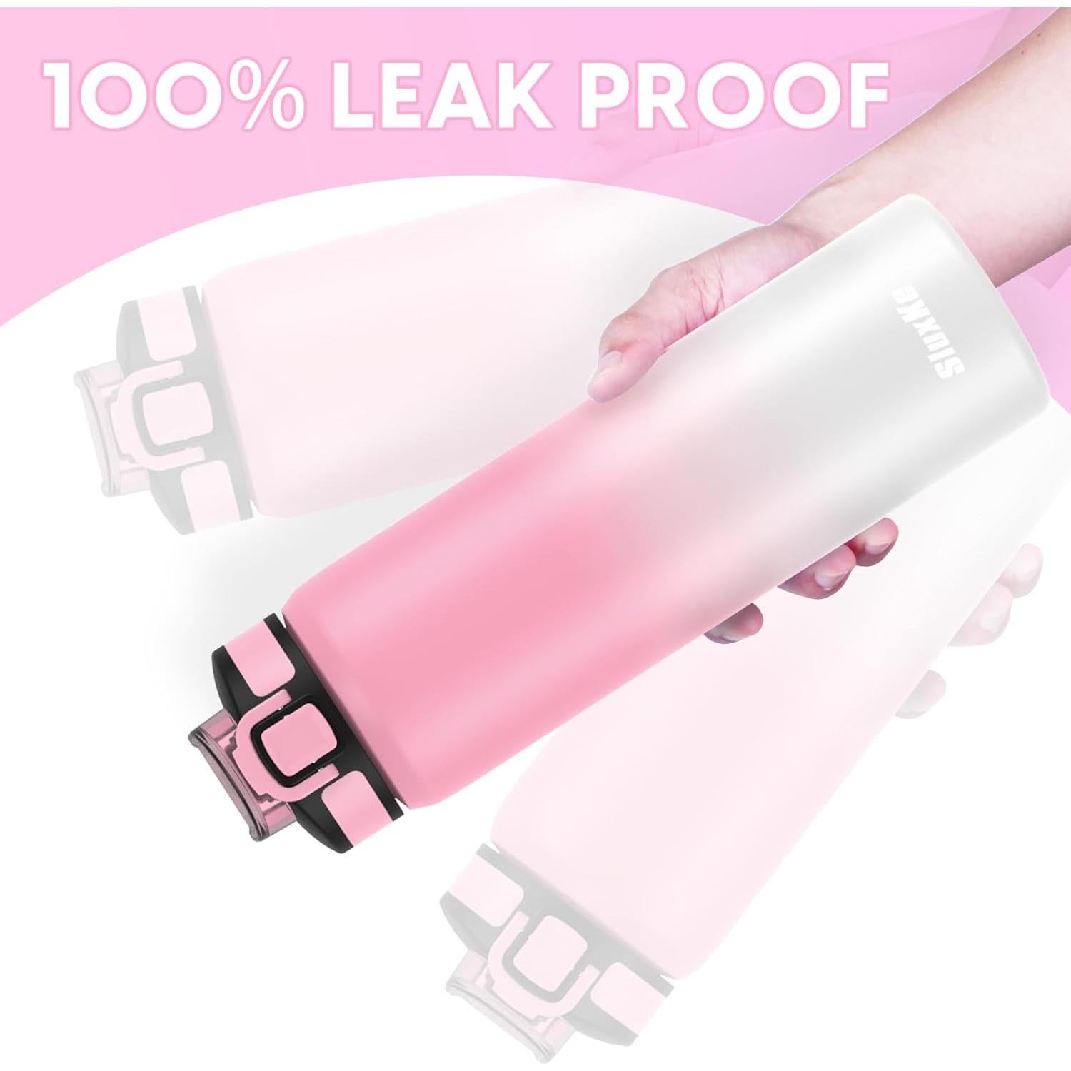 Botella de Agua Aislada SLUXKE 24oz Acero Inoxidable Rosa