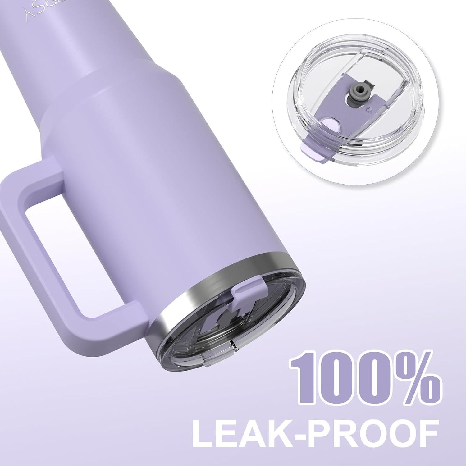 Taza aislada de acero inoxidable WATERSY 1.18L púrpura